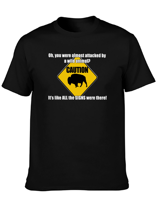 Caution Wild Animal Graphic T-Shirt