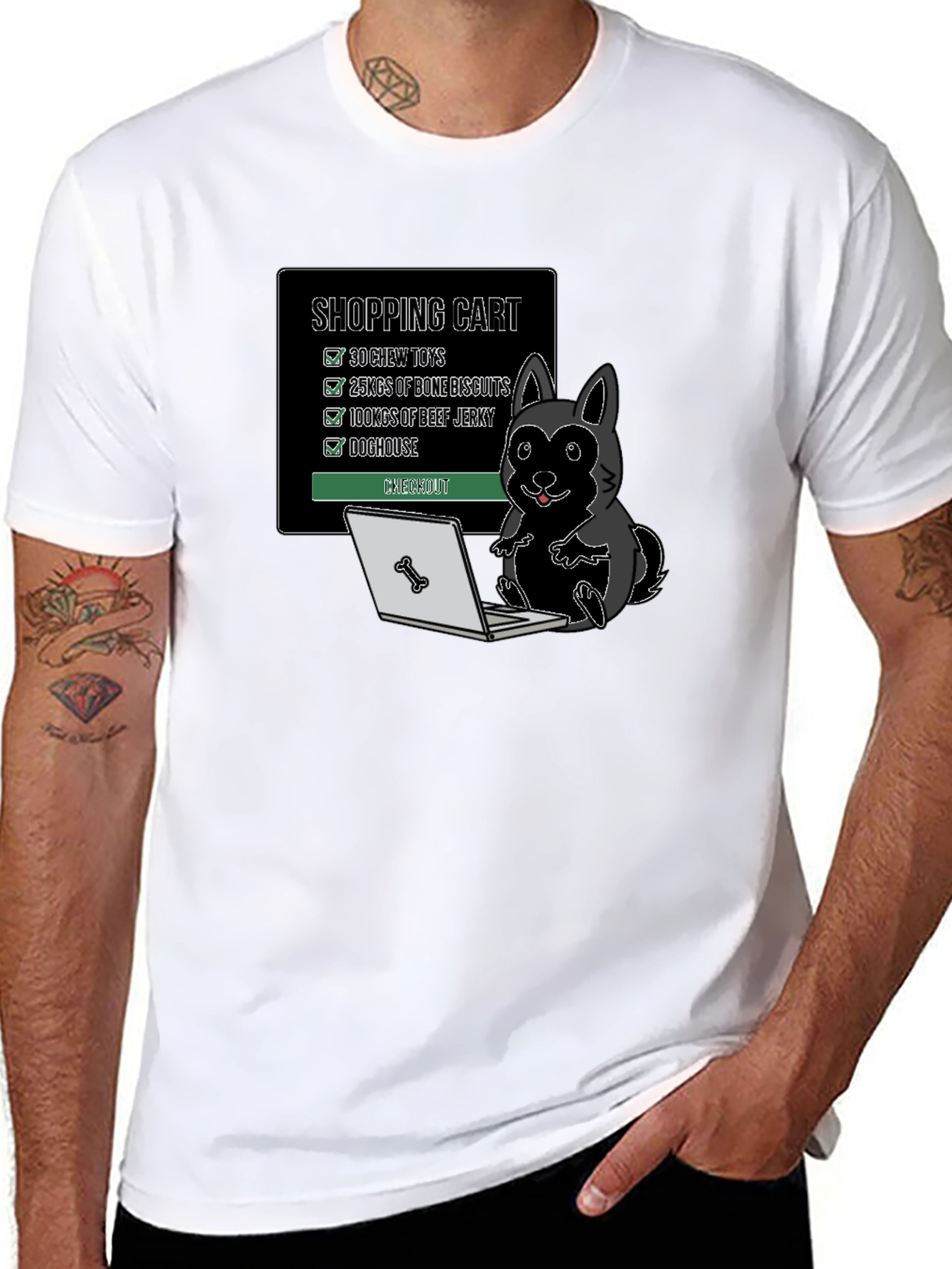 Dog Shopping Cart T-Shirt