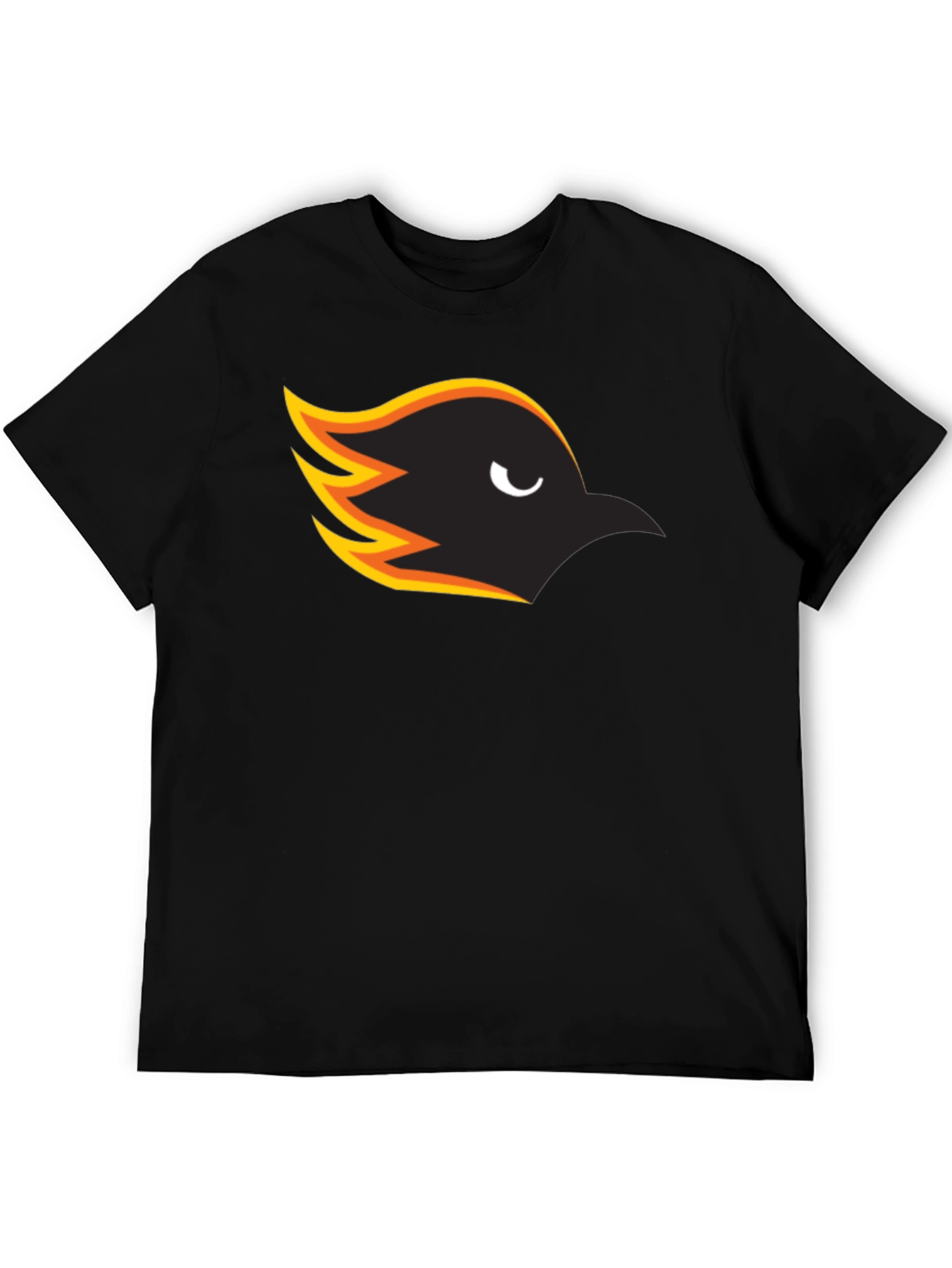 Mens Black T-Shirt with Bird Graphic