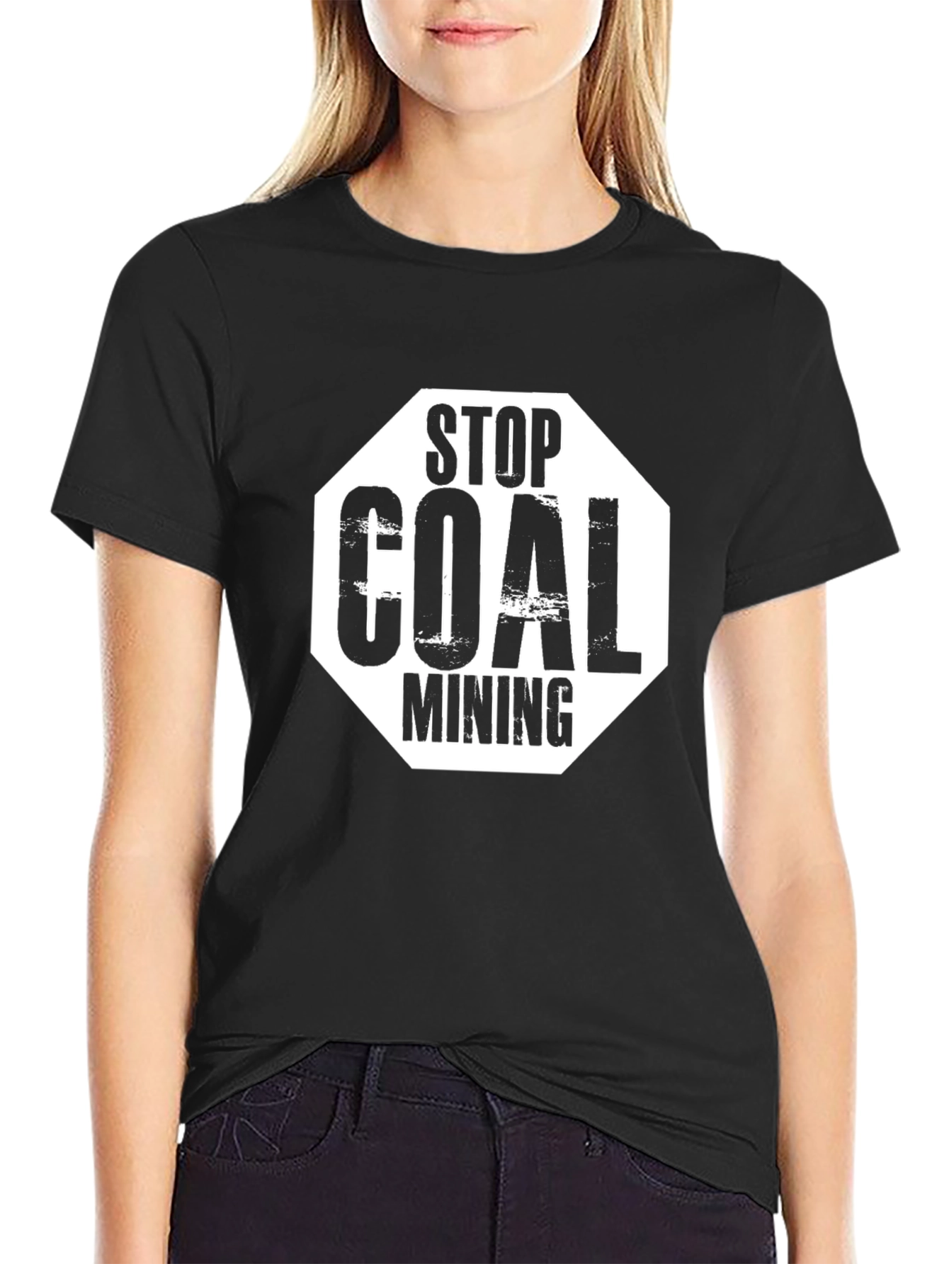 Stop Coal Mining T-Shirt - Eco-Friendly Protest Tee
