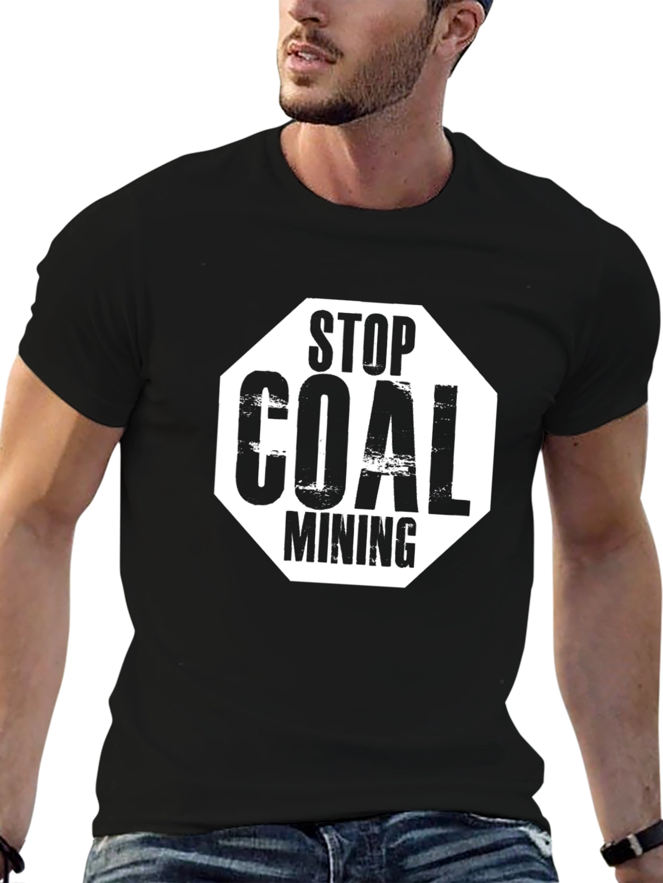 Stop Coal Mining T-Shirt - Eco-Friendly Protest Tee