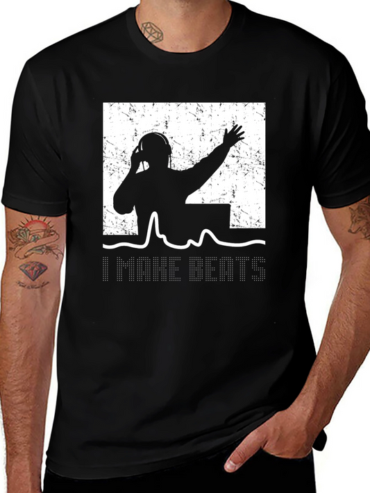 DJ Music Lover T-Shirt - I Make Beats Graphic Tee
