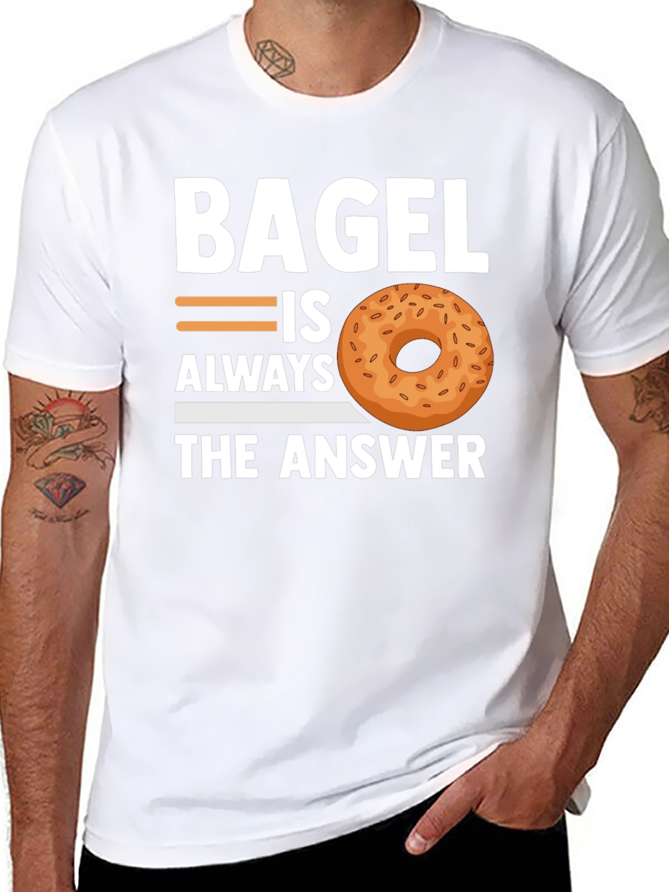 Bagel Always The Answer T-Shirt - Unisex Cotton Tee