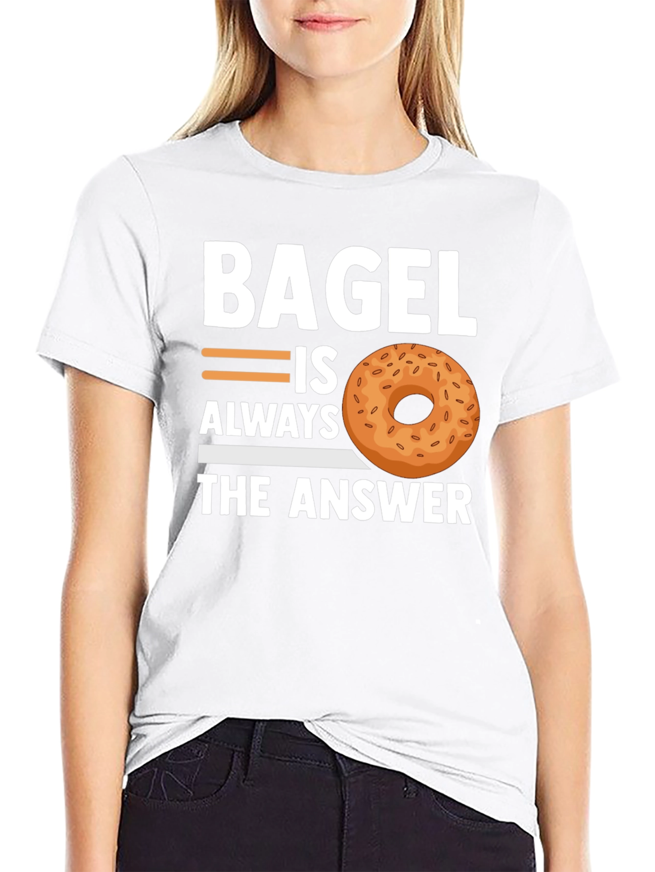 Bagel Always The Answer T-Shirt - Unisex Cotton Tee