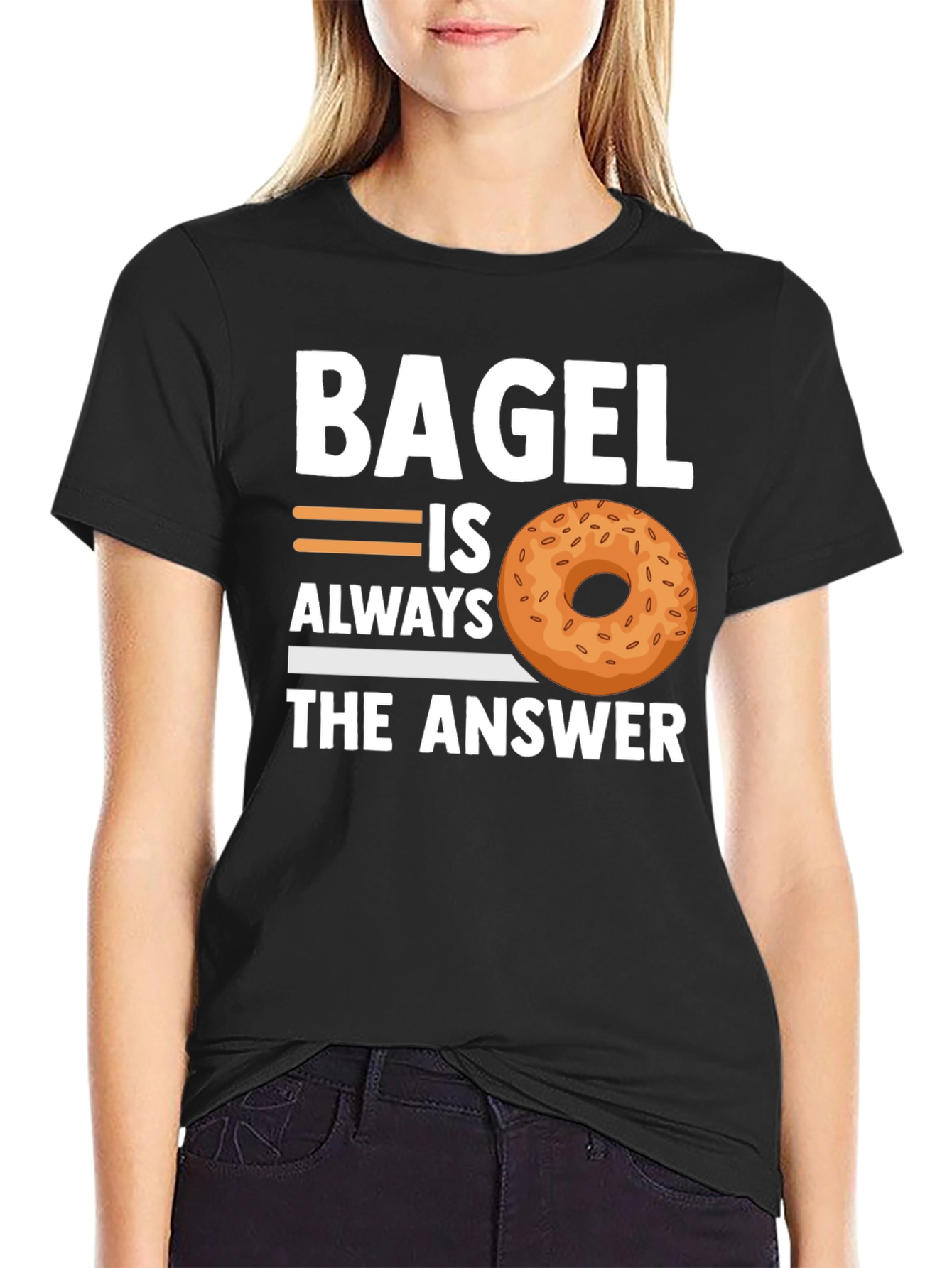Bagel Always The Answer T-Shirt - Unisex Cotton Tee