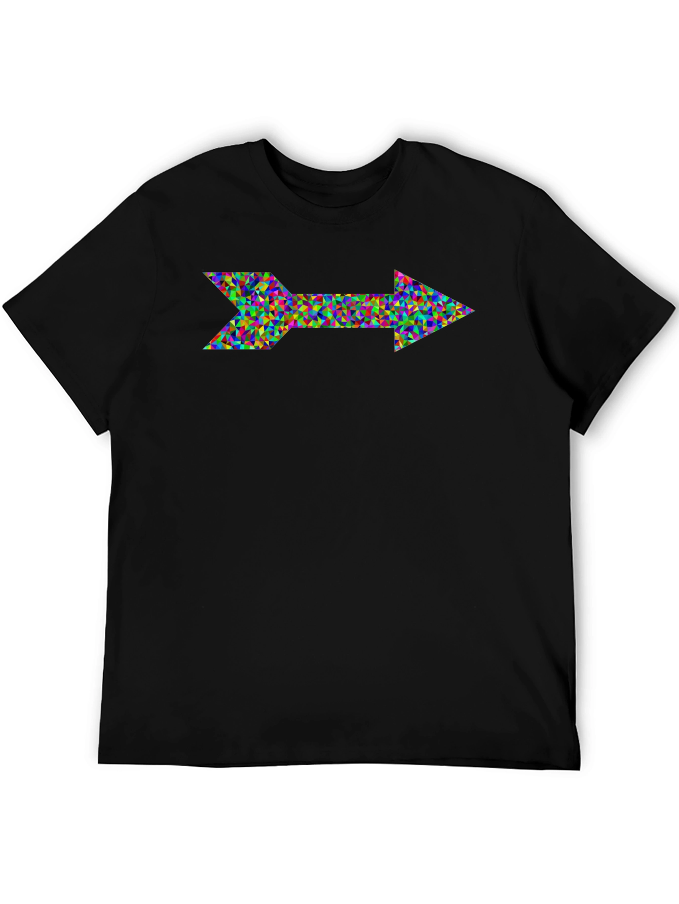 Abstract Arrow Graphic Black T-Shirt