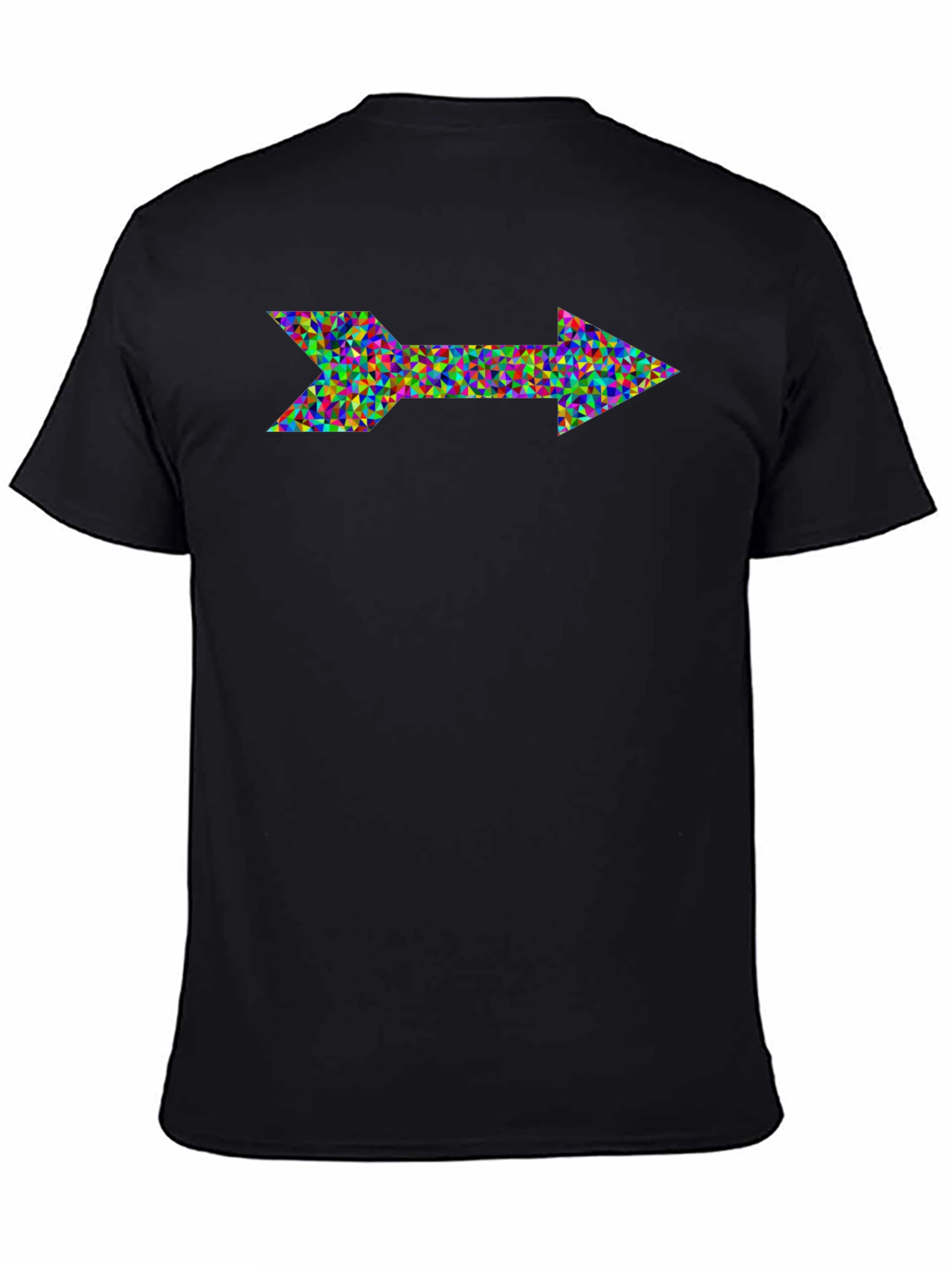 Abstract Arrow Graphic Black T-Shirt