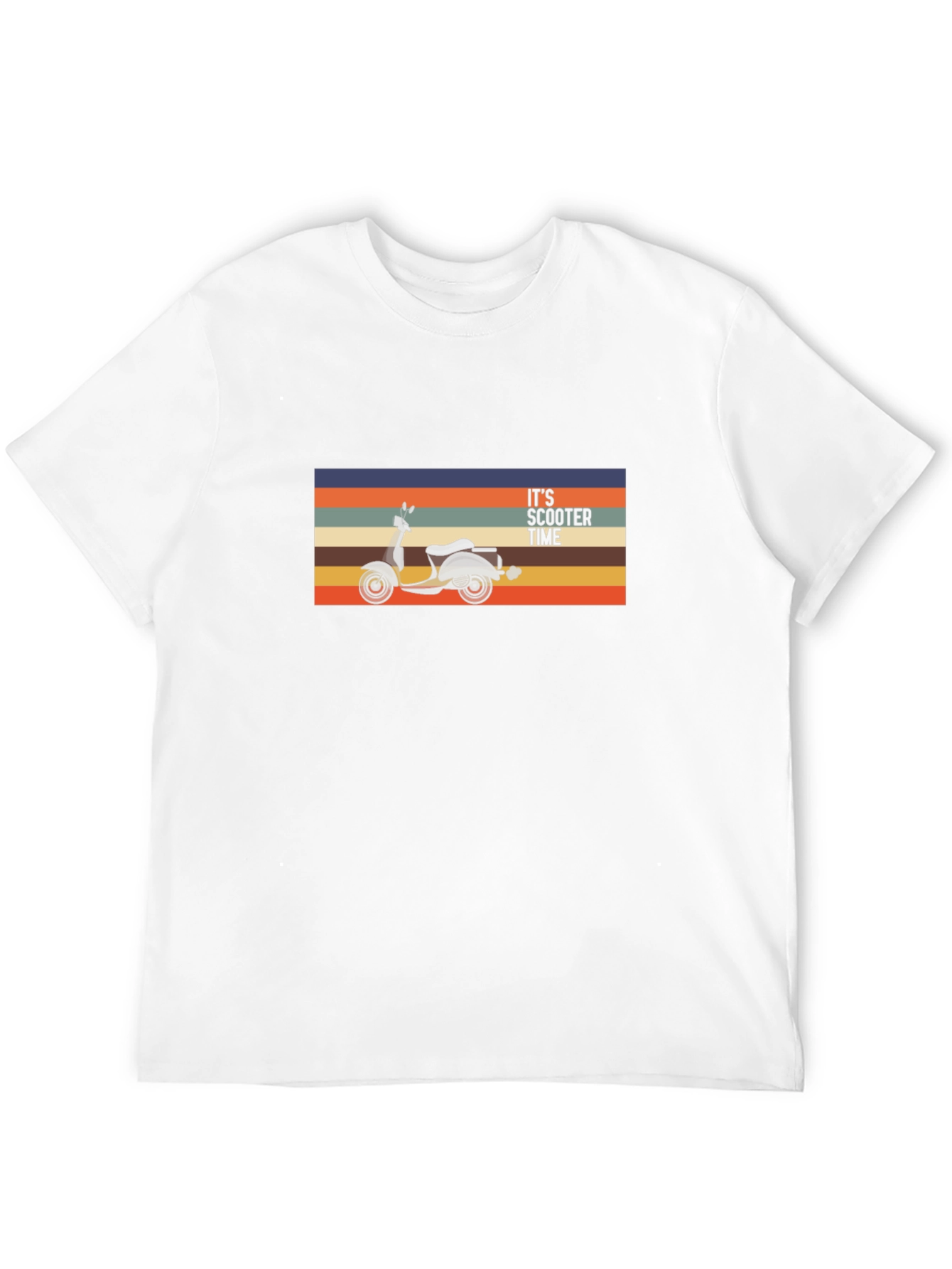 Its Scooter Time Retro Graphic Tee - Black