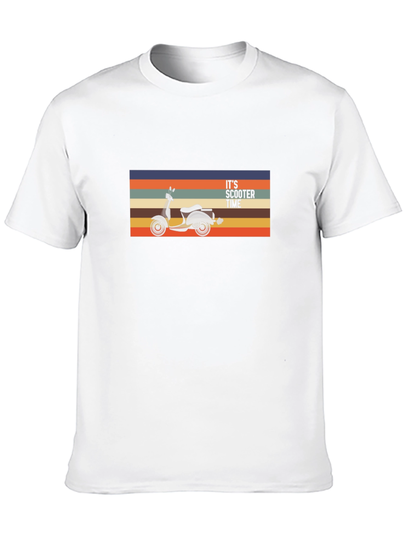 Its Scooter Time Retro Graphic Tee - Black