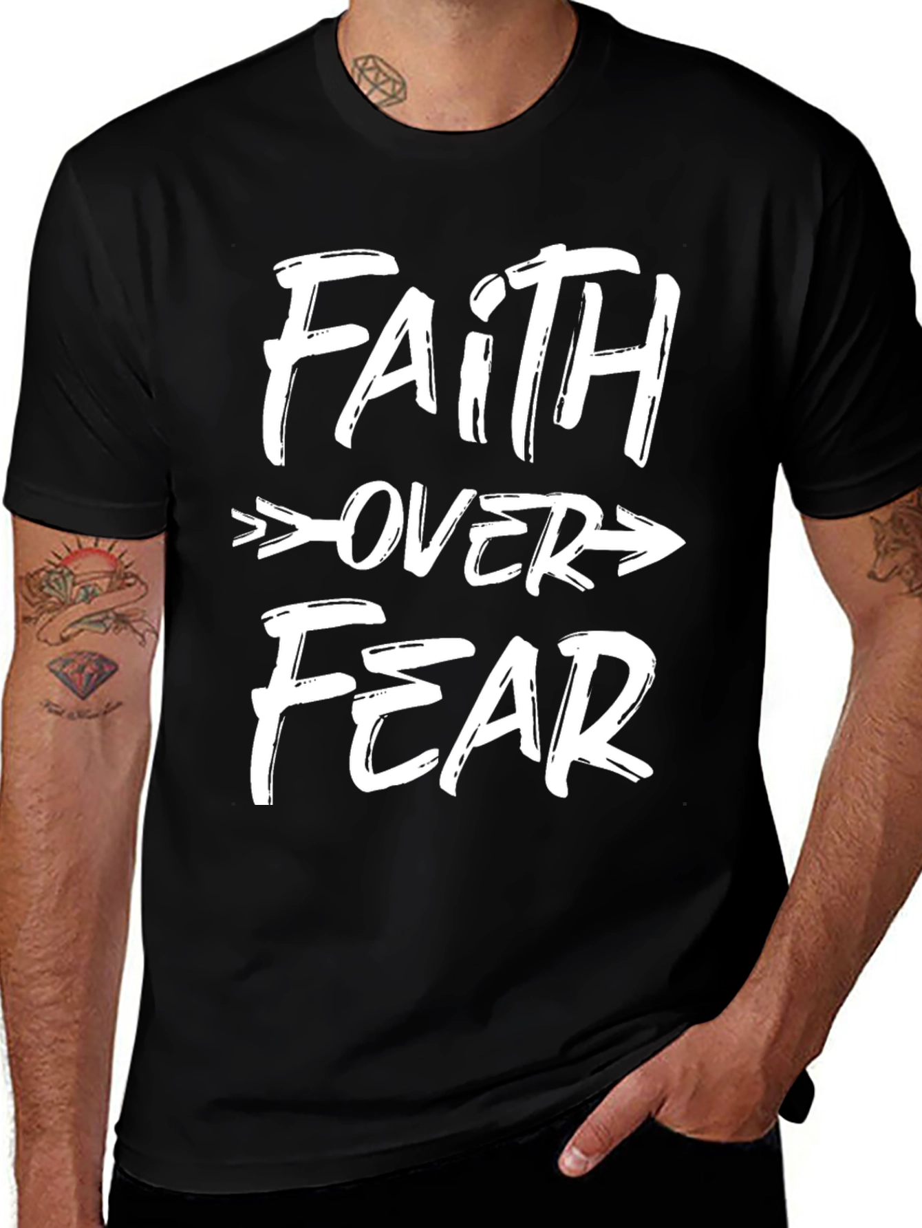Faith Over Fear Graphic Tee - Black Unisex T-Shirt