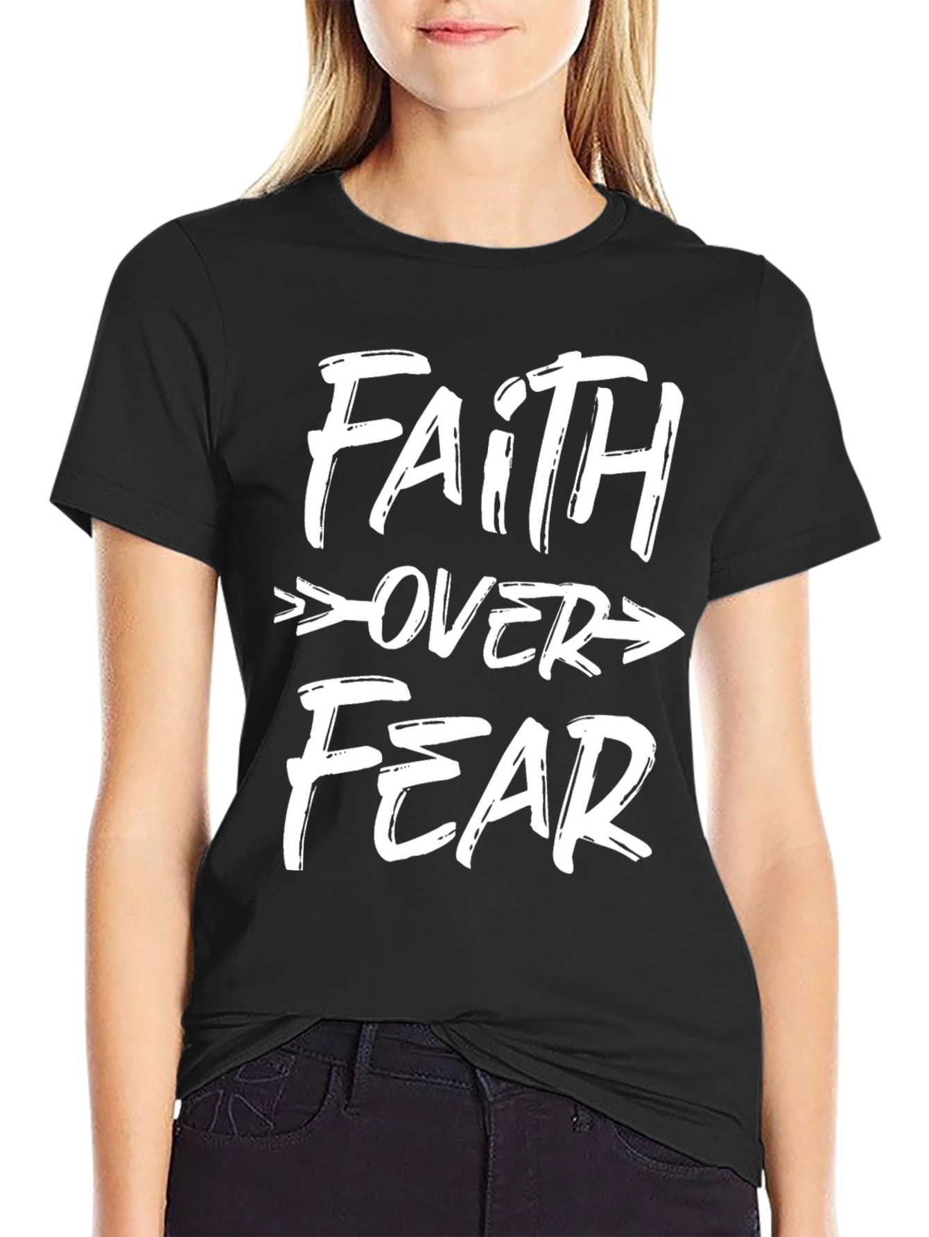Faith Over Fear Graphic Tee - Black Unisex T-Shirt