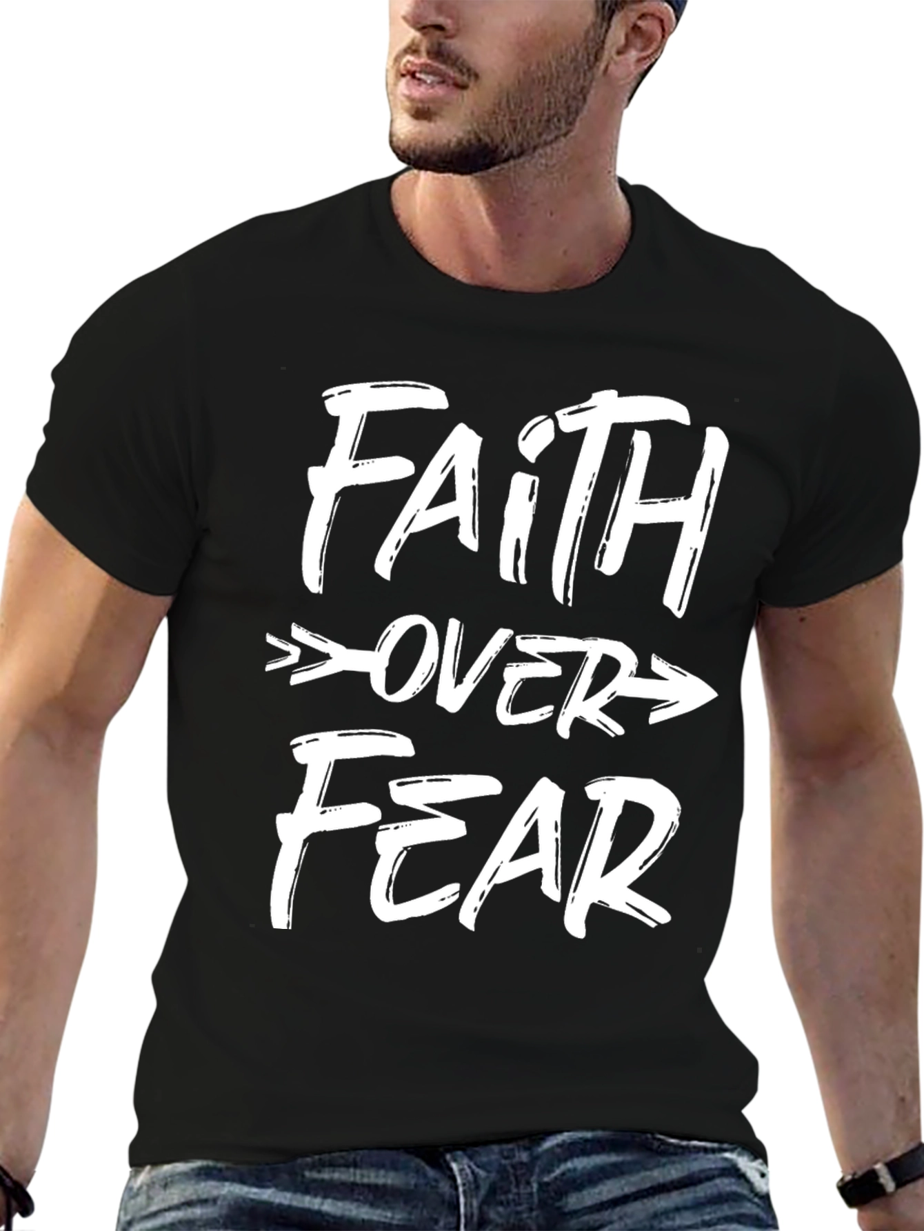 Faith Over Fear Graphic Tee - Black Unisex T-Shirt