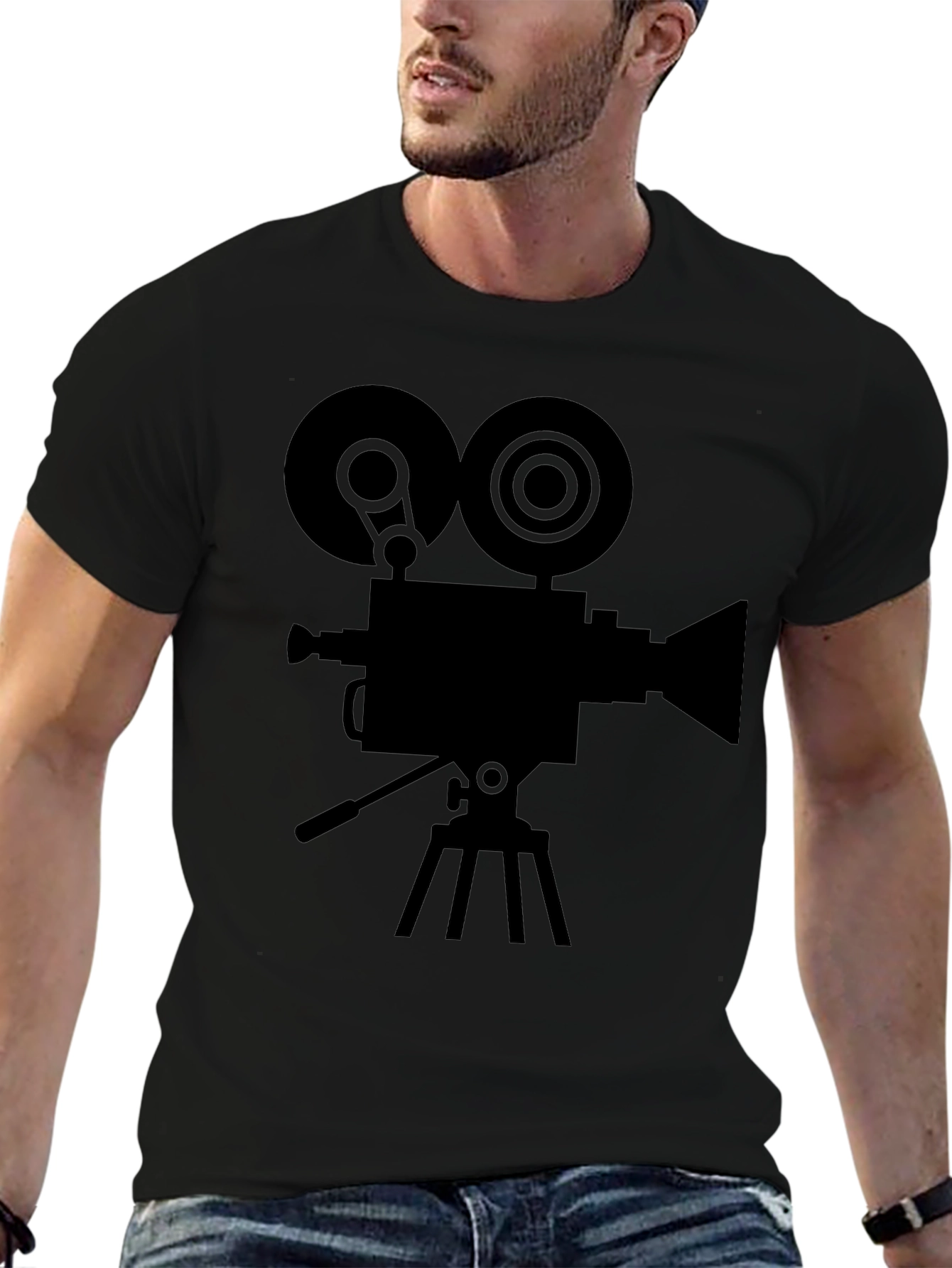 Classic Film Camera Graphic T-Shirt - Retro Movie Tee
