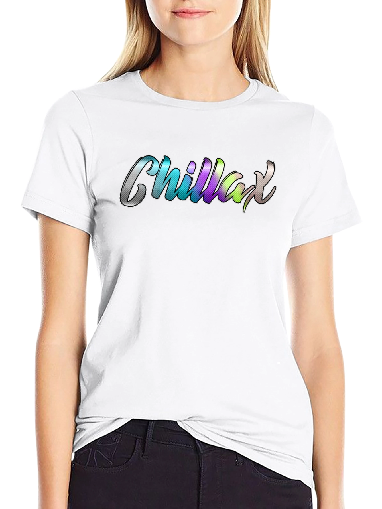 Chillax Black T-Shirt - Stylish Relaxed Fit Tee