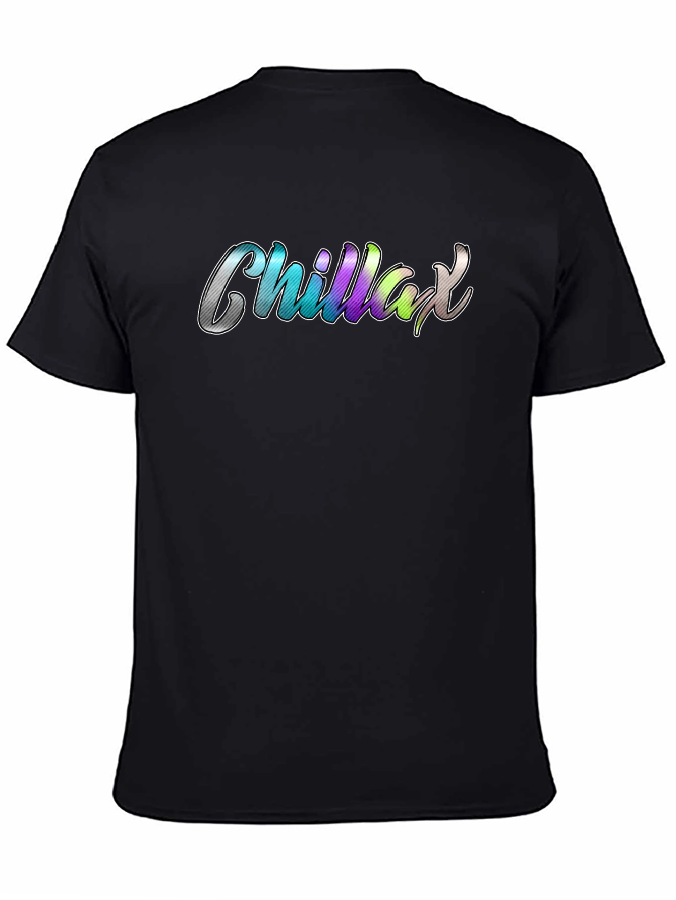 Chillax Black T-Shirt - Stylish Relaxed Fit Tee