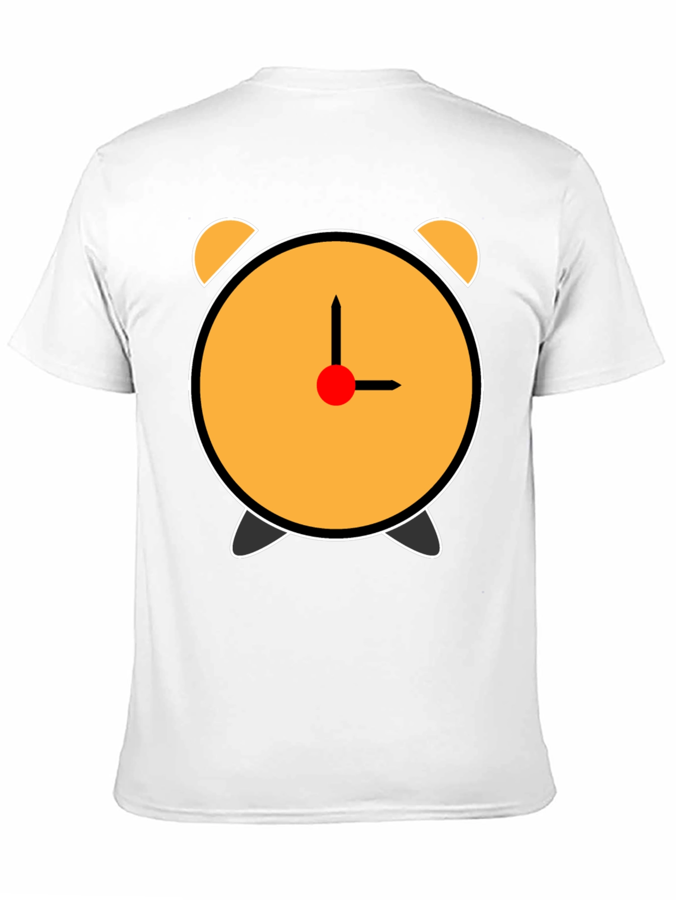 Alarm Clock Graphic T-Shirt - Black Cotton Tee