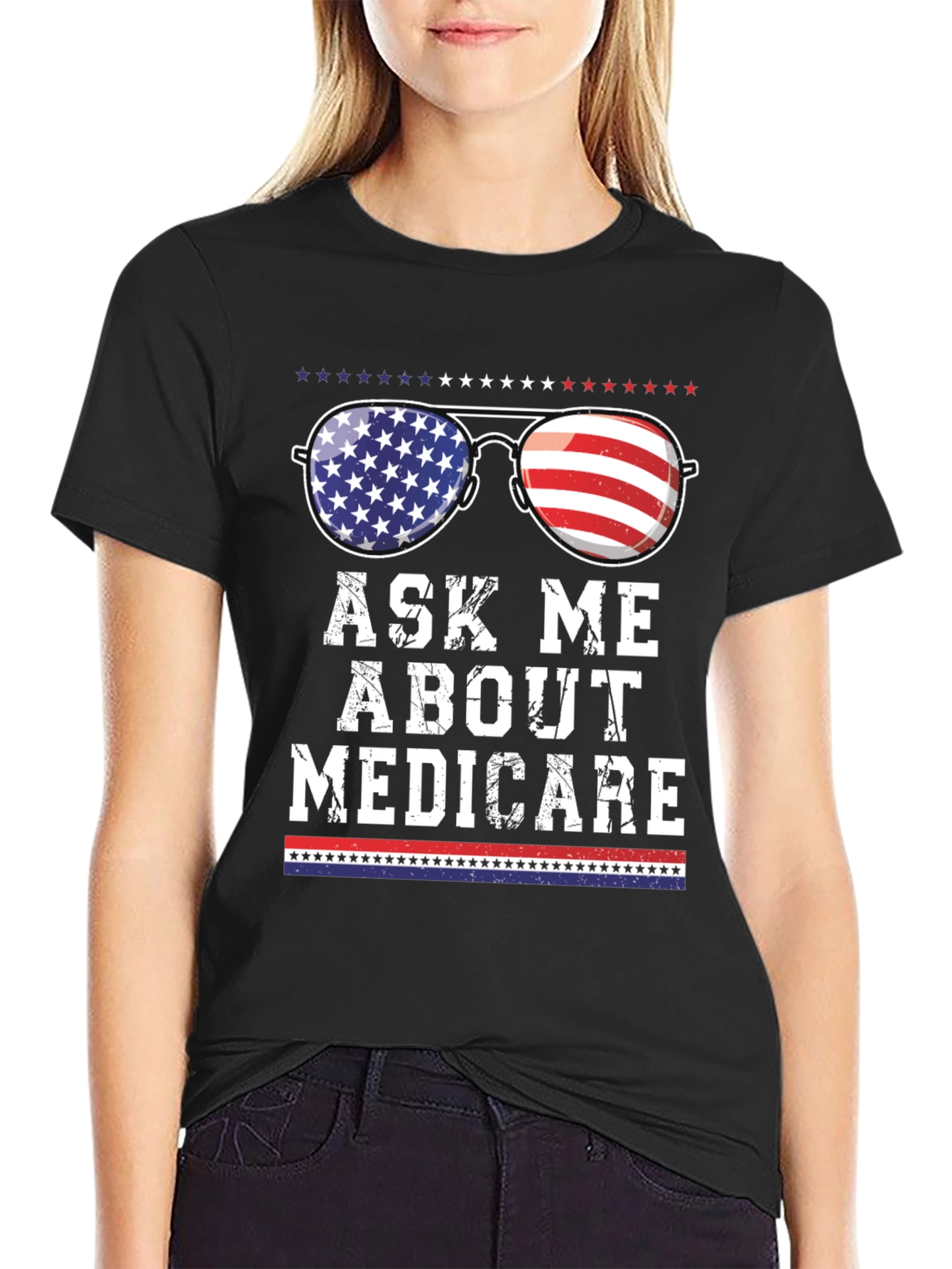 Ask Me About Medicare Patriotic T-Shirt
