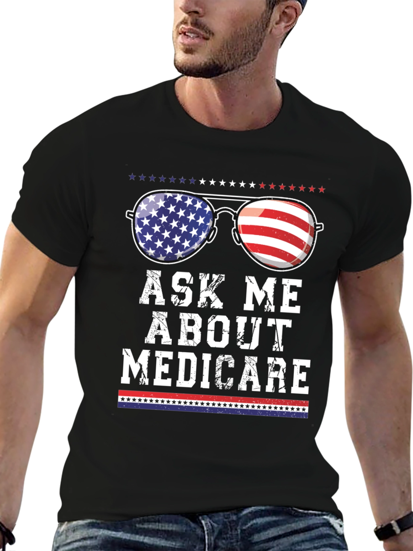 Ask Me About Medicare Patriotic T-Shirt