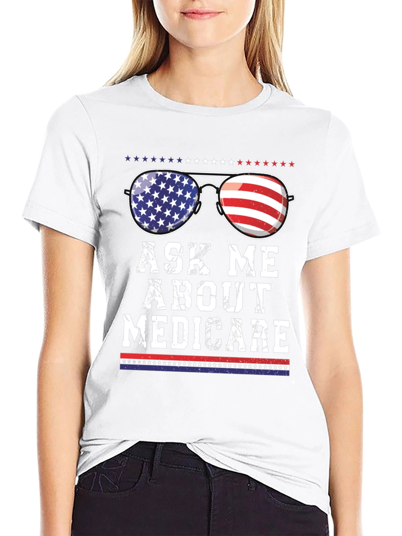 Ask Me About Medicare Patriotic T-Shirt