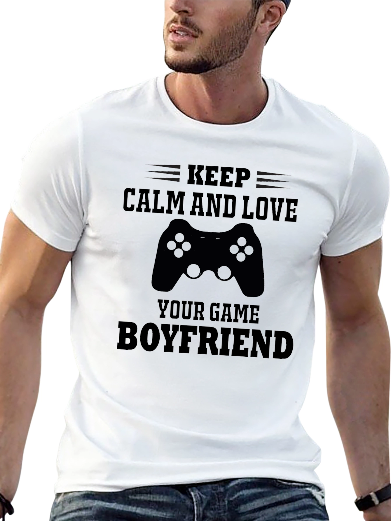 Keep Calm Game Boyfriend Graphic Tee