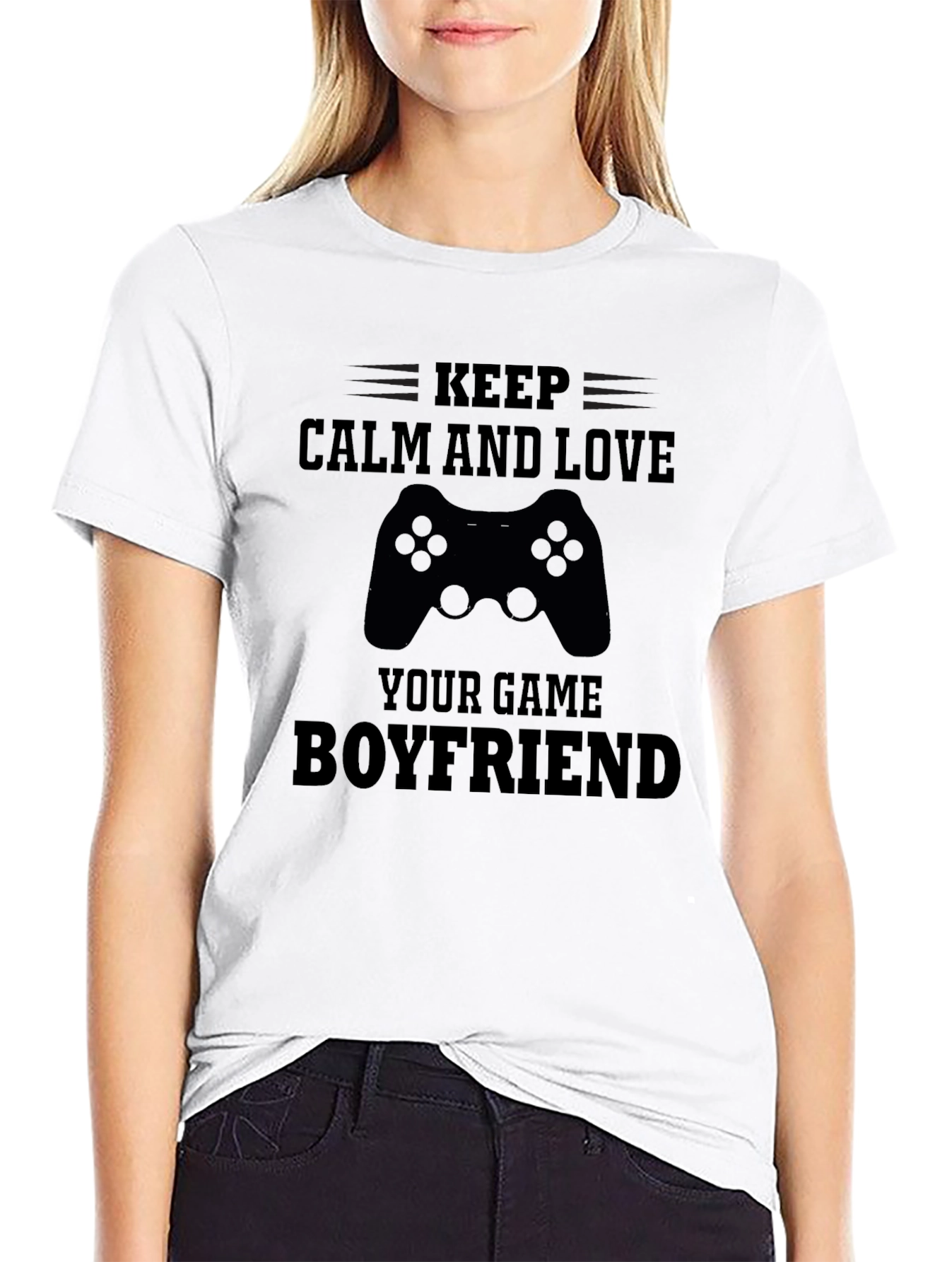 Keep Calm Game Boyfriend Graphic Tee