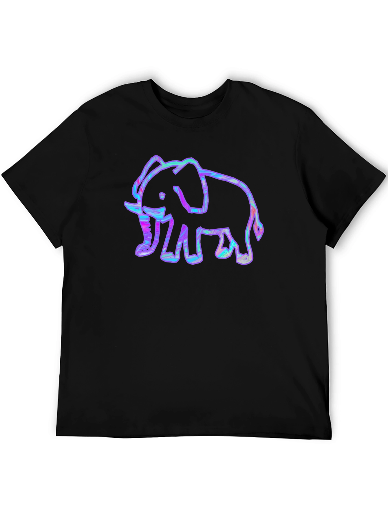 Cool Elephant Graphic Tee - Black