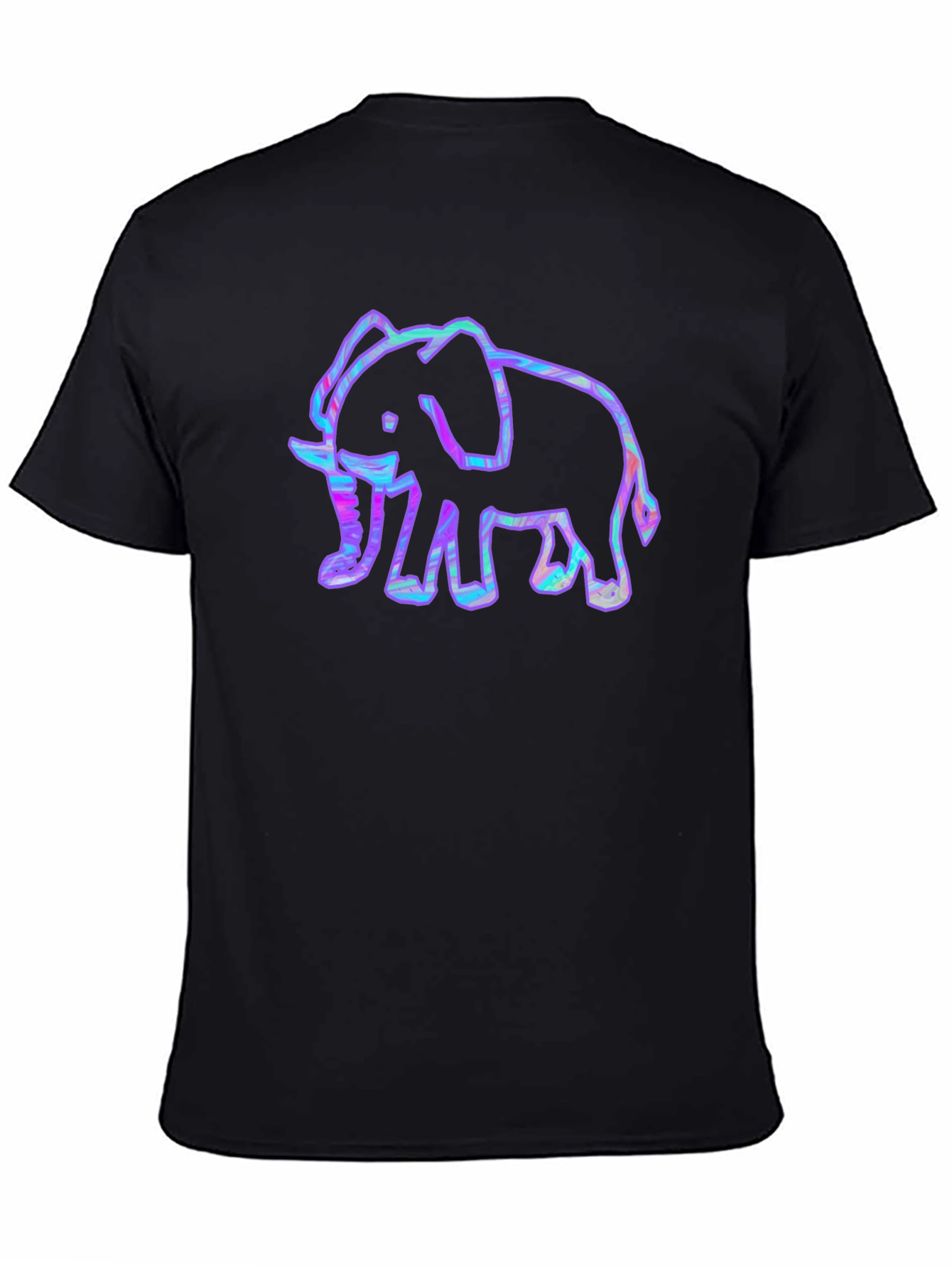 Cool Elephant Graphic Tee - Black