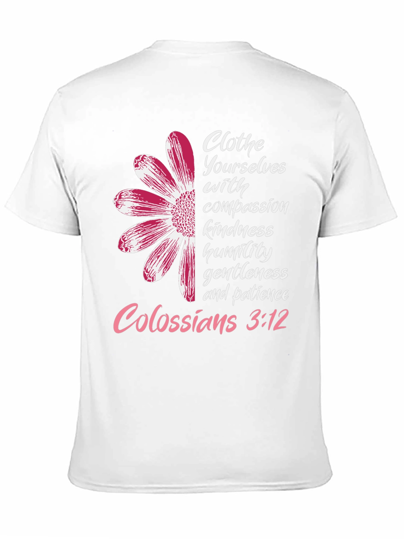 Floral Christian Colossians 3:12 T-Shirt