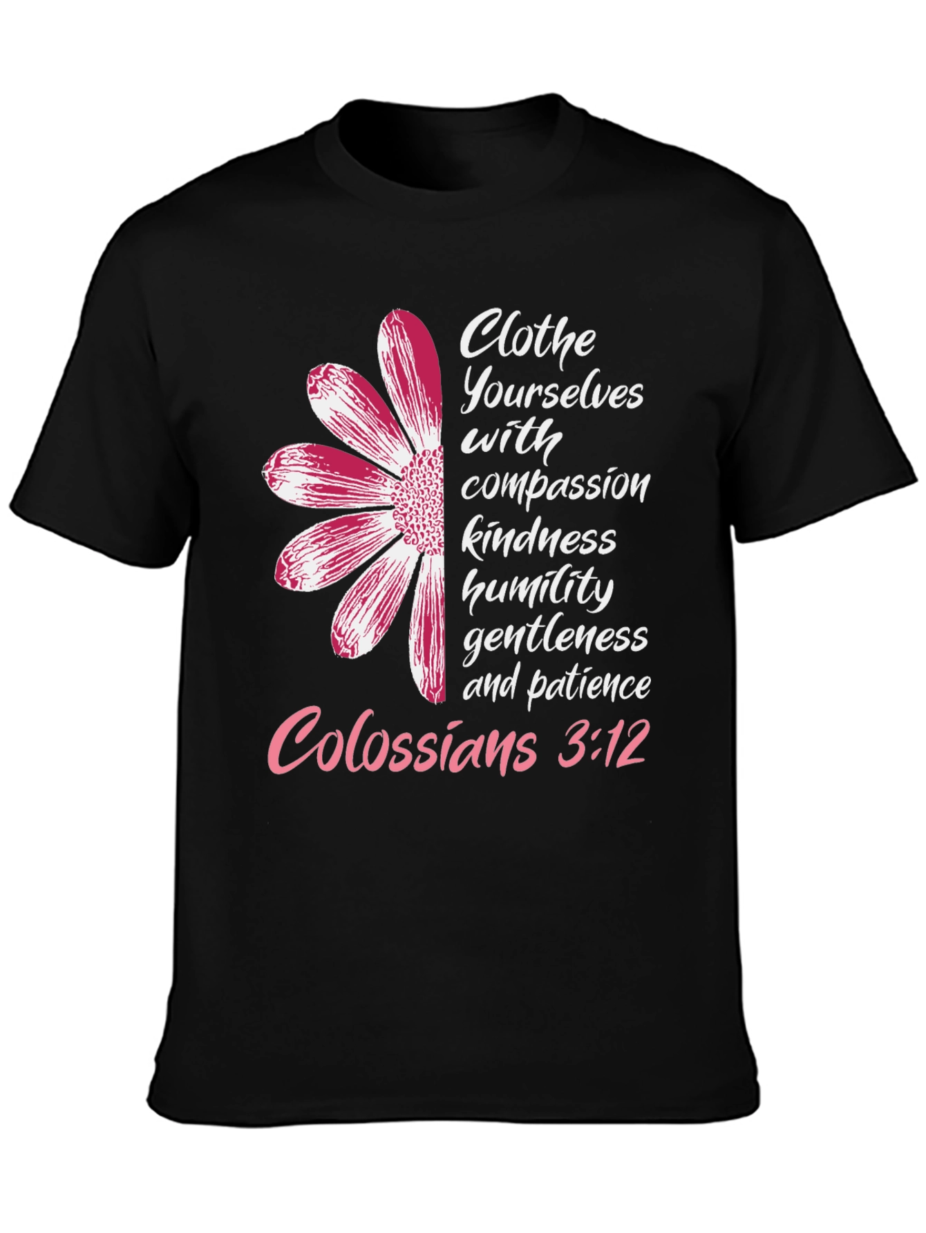 Floral Christian Colossians 3:12 T-Shirt
