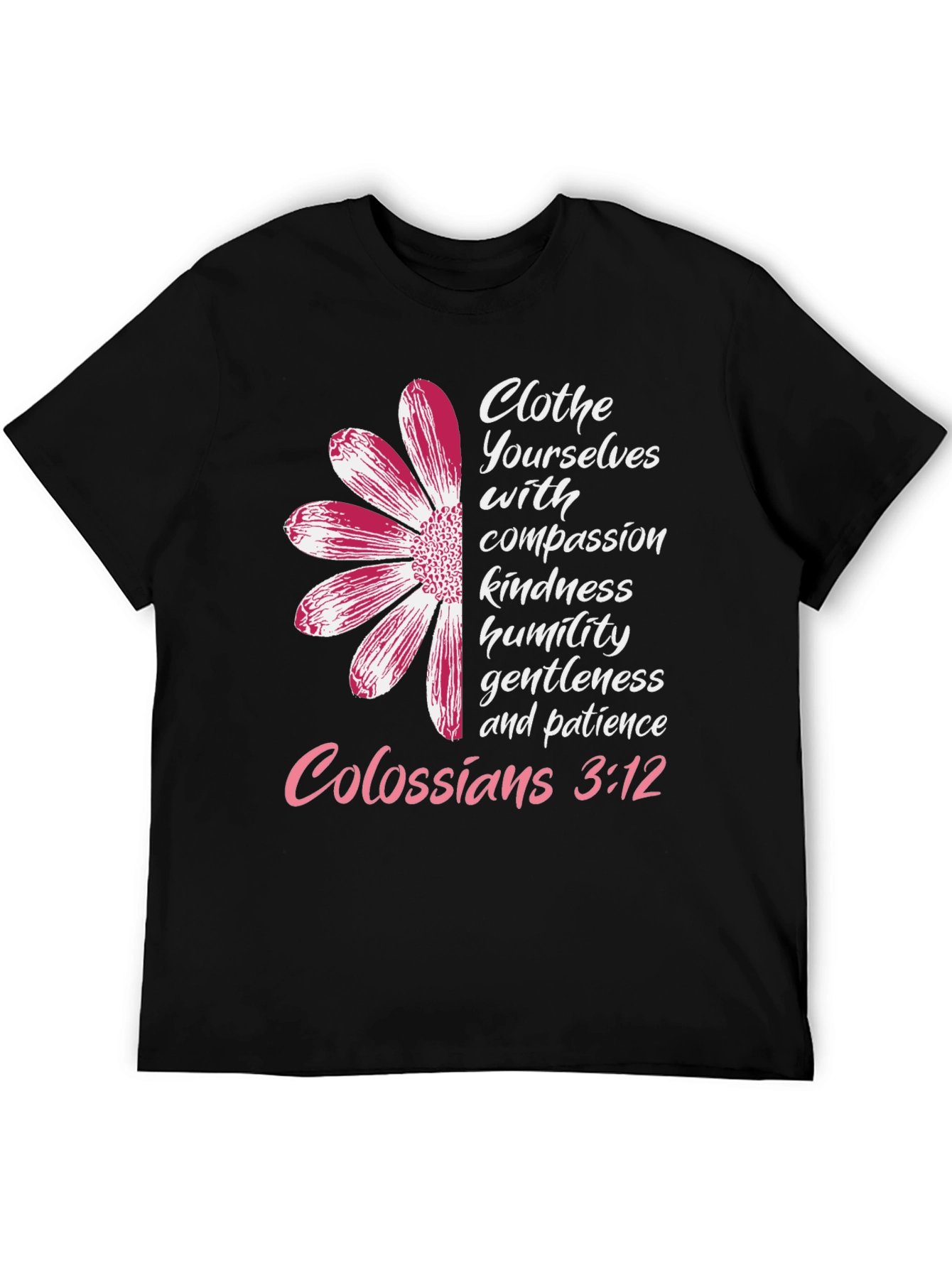 Floral Christian Colossians 3:12 T-Shirt