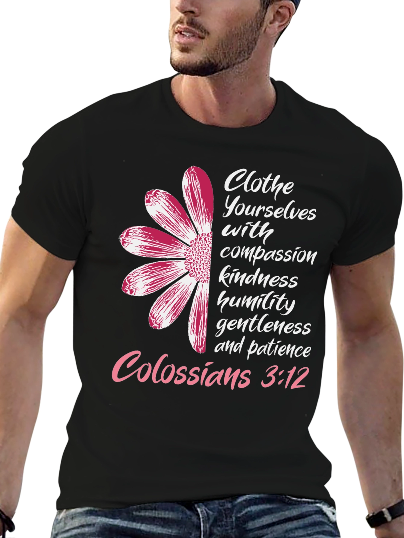 Floral Christian Colossians 3:12 T-Shirt