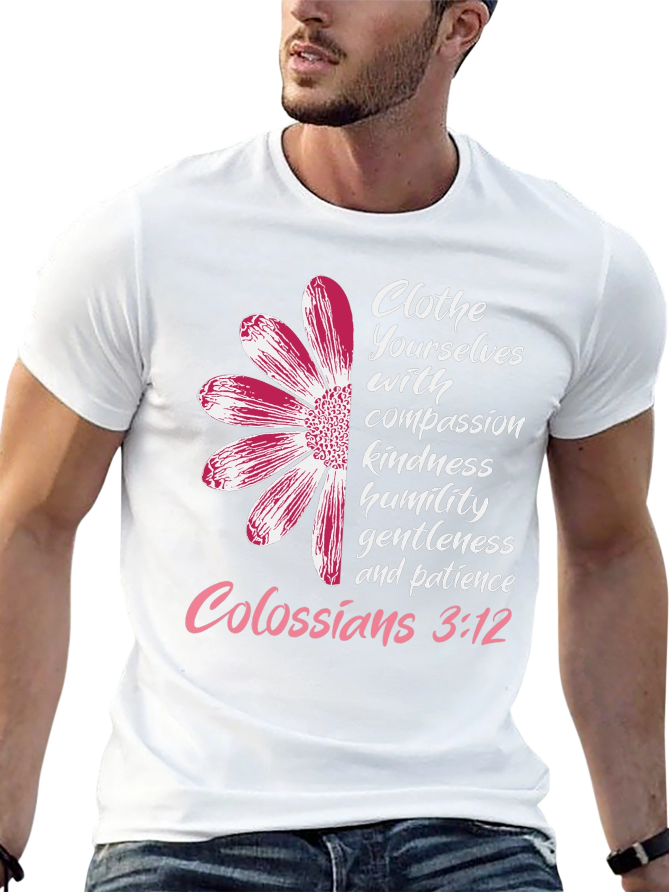 Floral Christian Colossians 3:12 T-Shirt