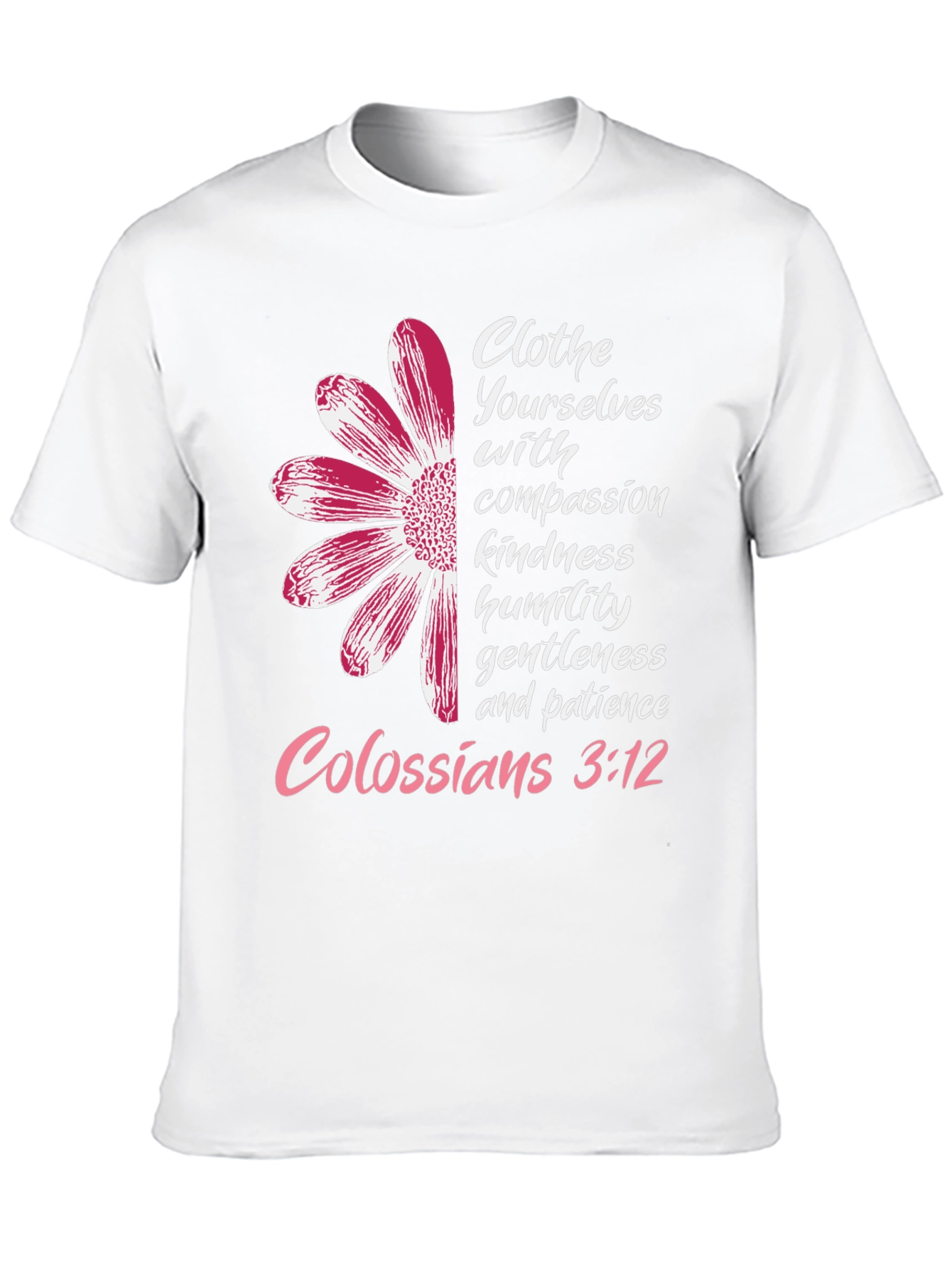 Floral Christian Colossians 3:12 T-Shirt