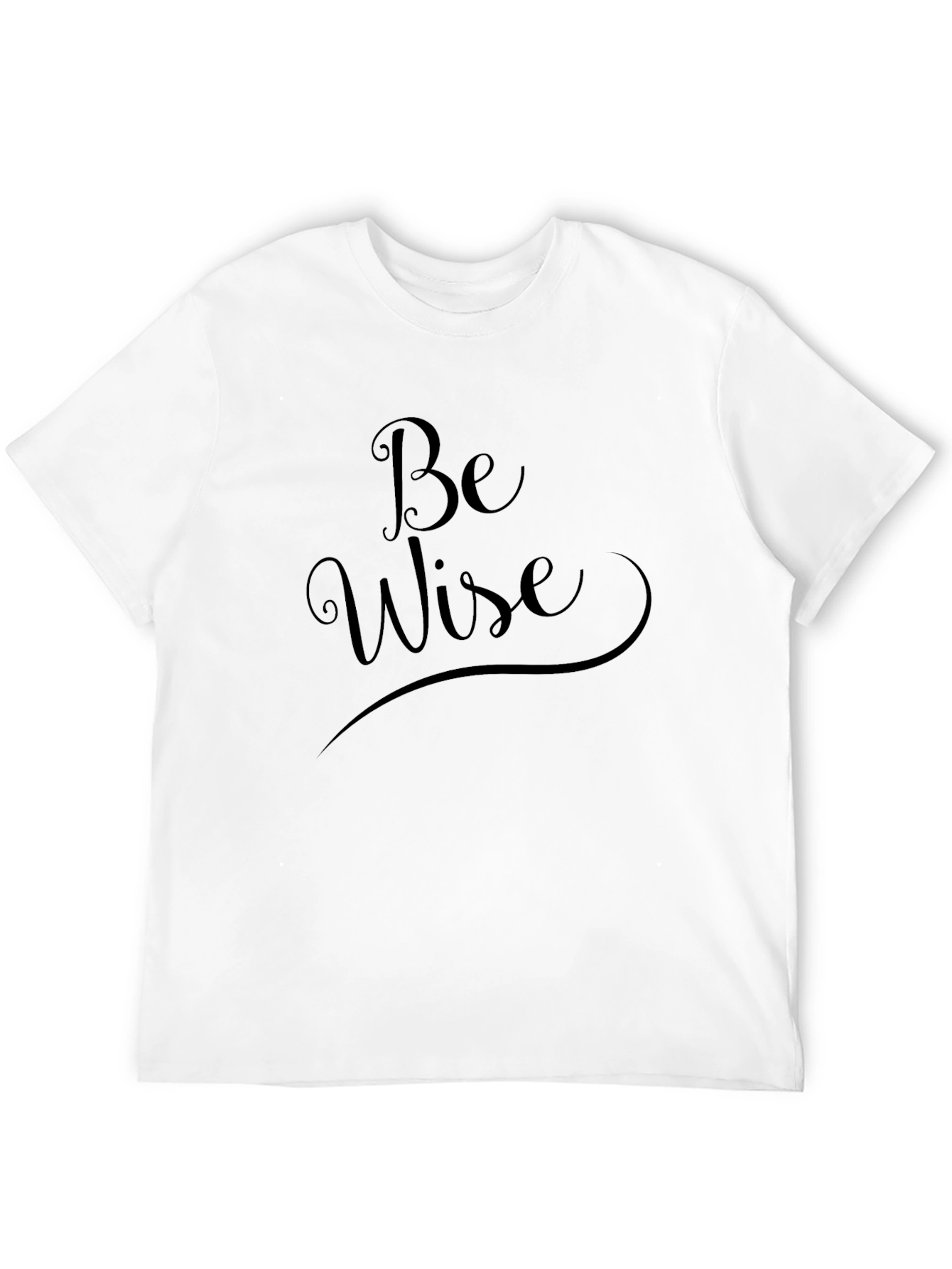 Be Wise Black Graphic Tee - Classic Style