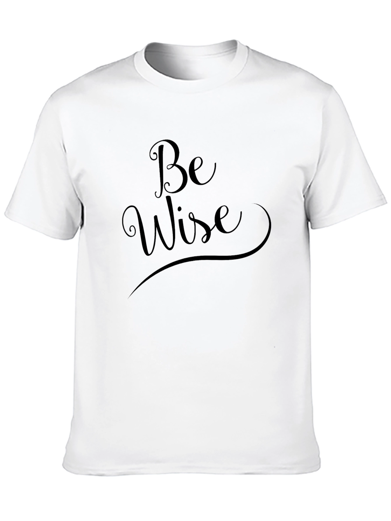 Be Wise Black Graphic Tee - Classic Style