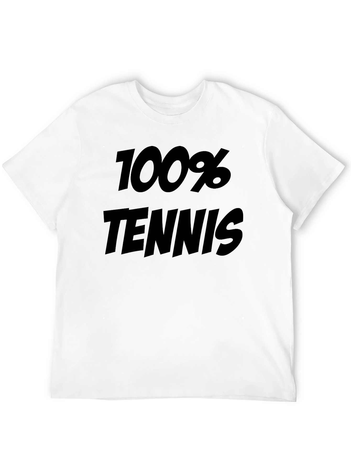 100% Tennis Graphic Tee - Sporty Black T-Shirt