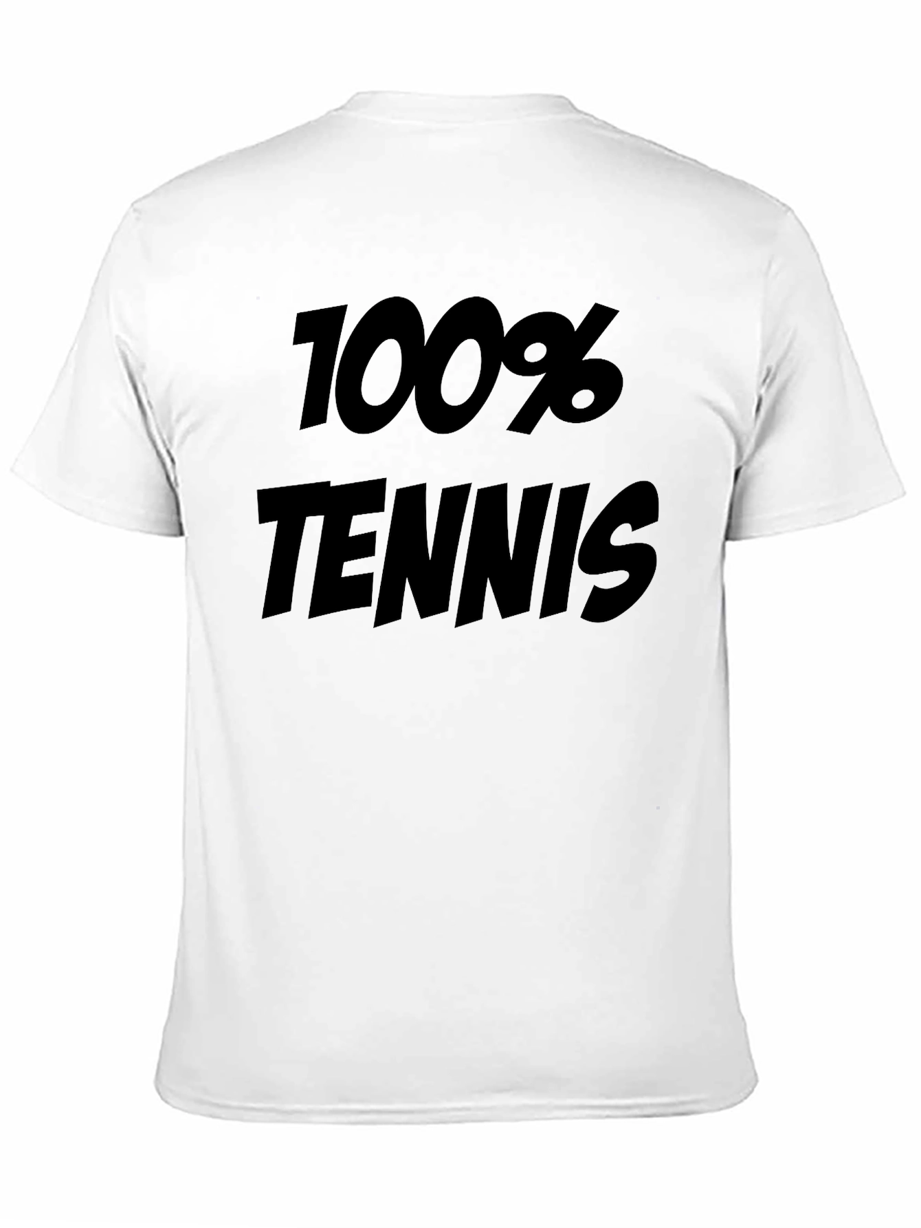 100% Tennis Graphic Tee - Sporty Black T-Shirt