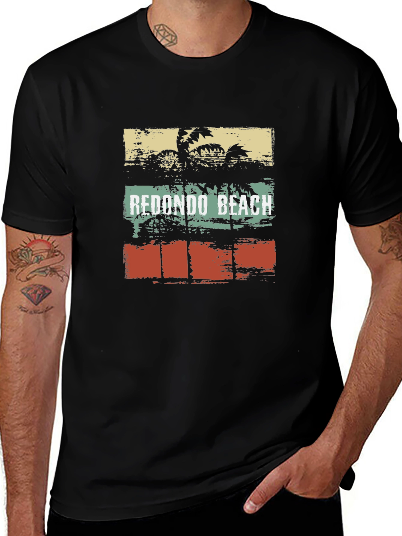 Redondo Beach Palm Tree Graphic T-Shirt