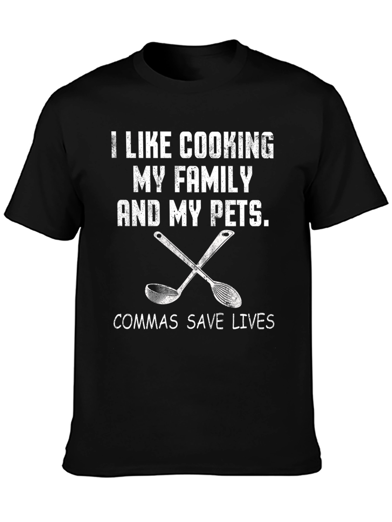 Funny Cooking T-Shirt: Commas Save Lives!