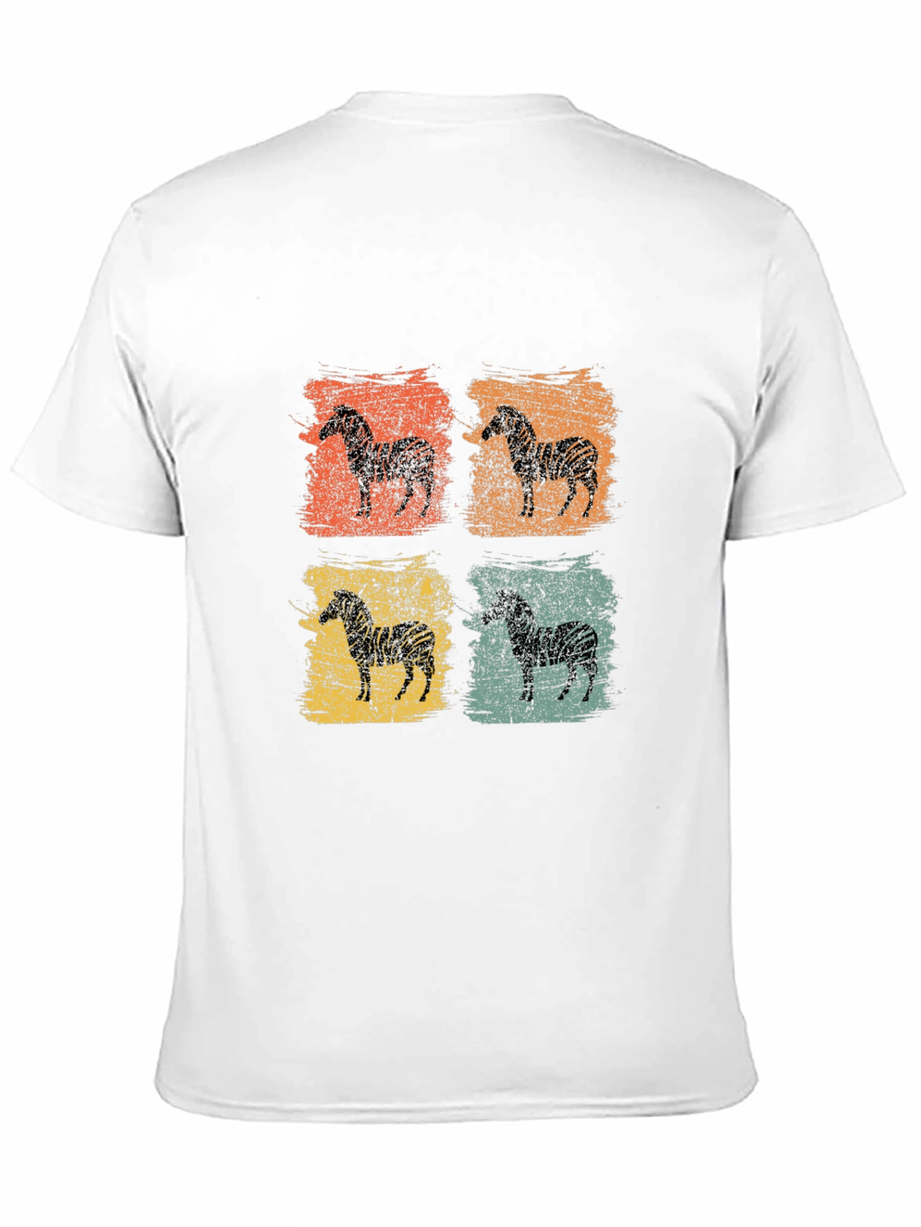 Retro Zebra Graphic Tee - Unisex Black T-Shirt