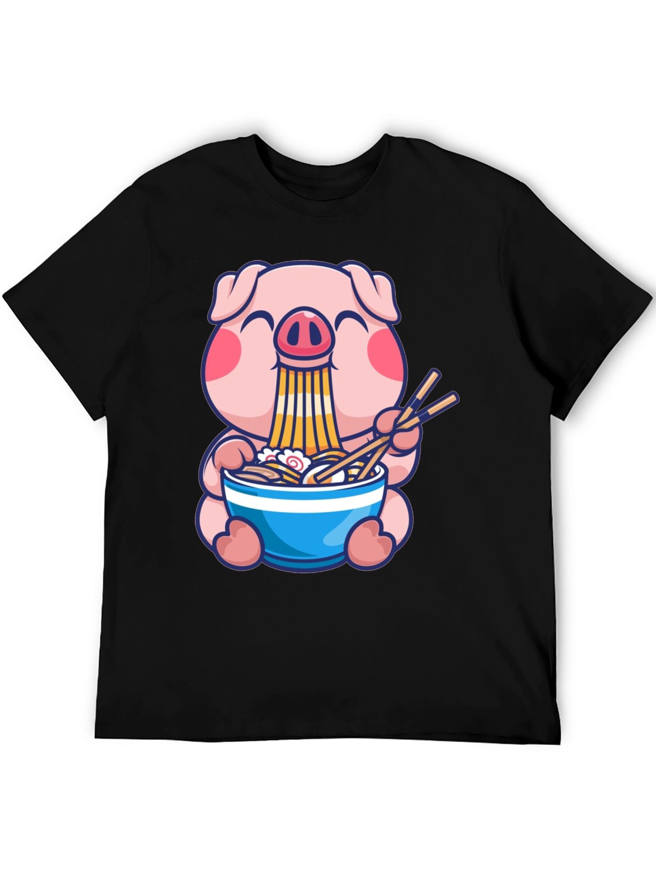 Cute Pig Ramen T-Shirt - Anime Style