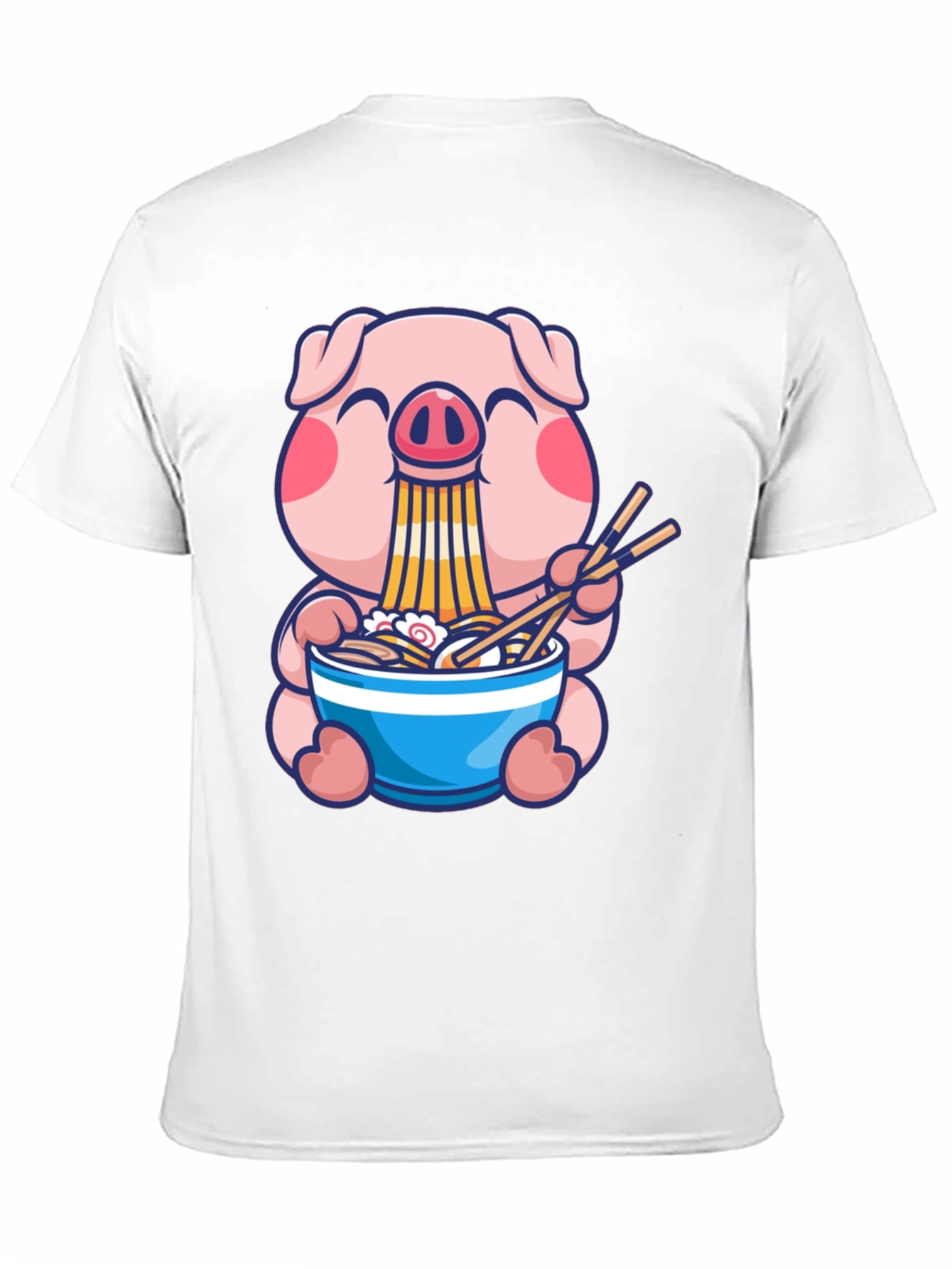 Cute Pig Ramen T-Shirt - Anime Style