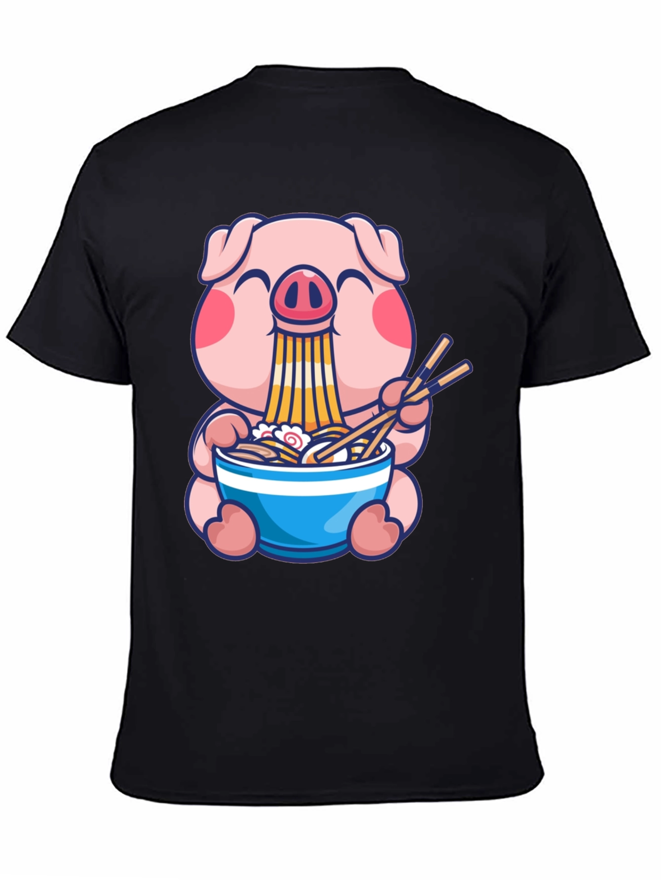 Cute Pig Ramen T-Shirt - Anime Style