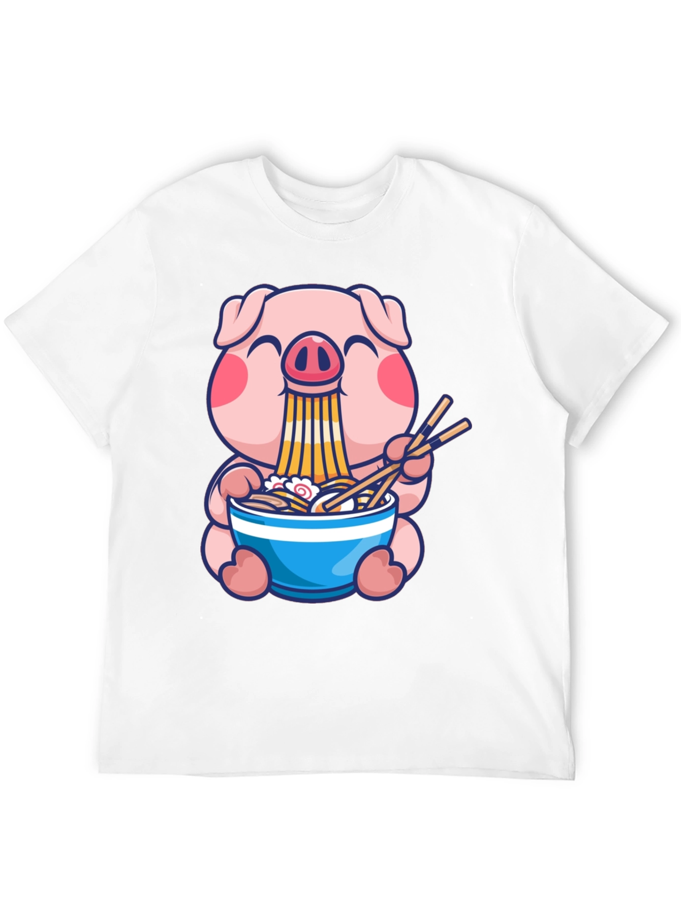 Cute Pig Ramen T-Shirt - Anime Style