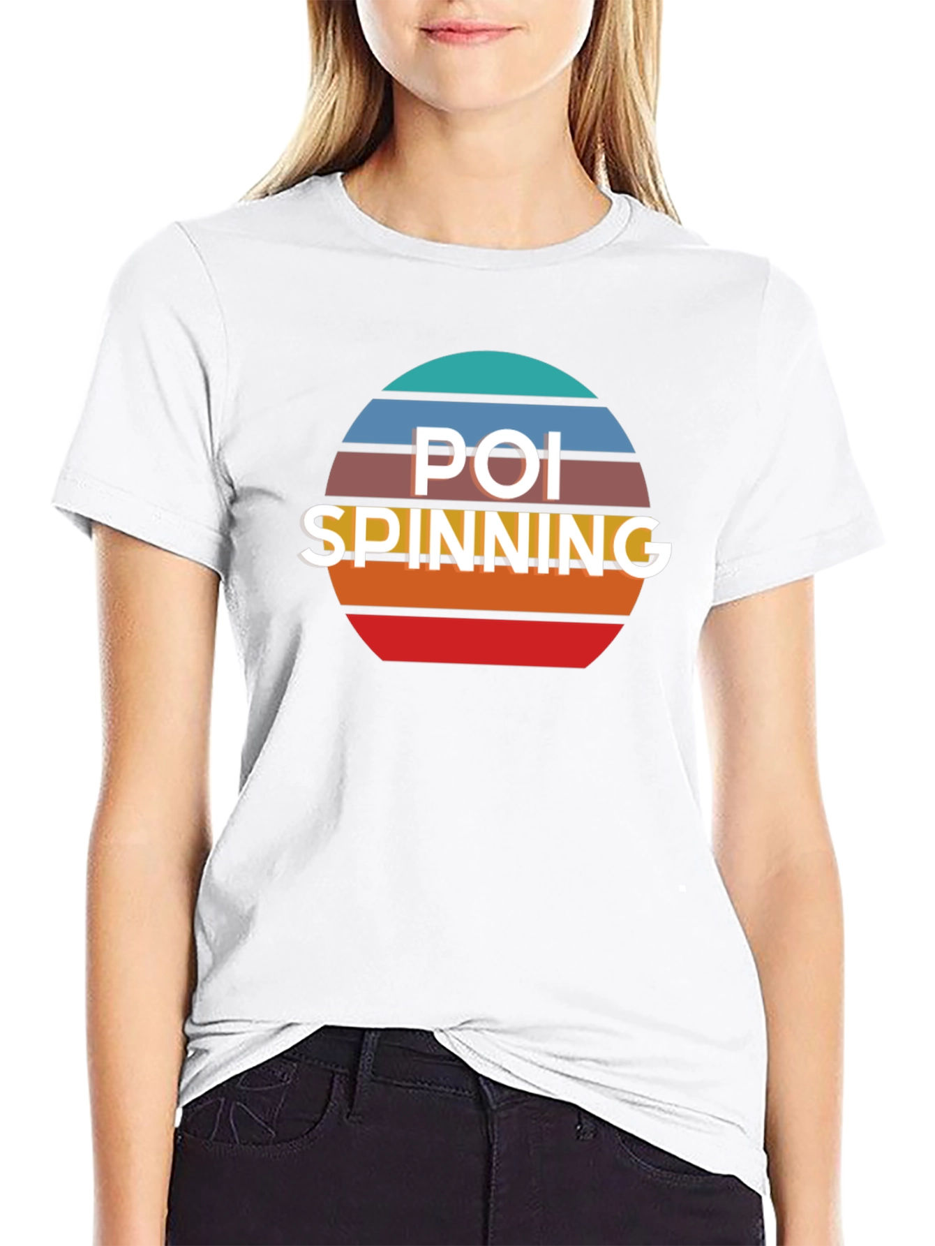 Poi Spinning Retro T-Shirt - Black