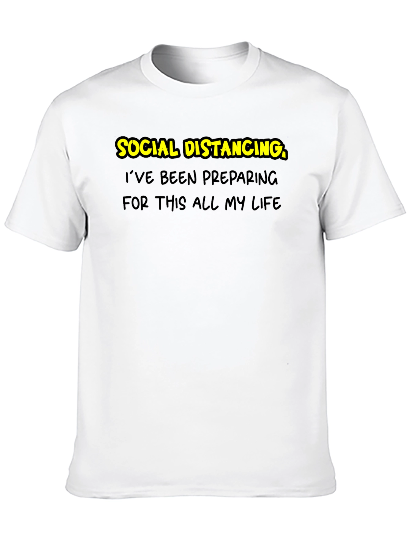 Social Distancing Prep T-Shirt - Black