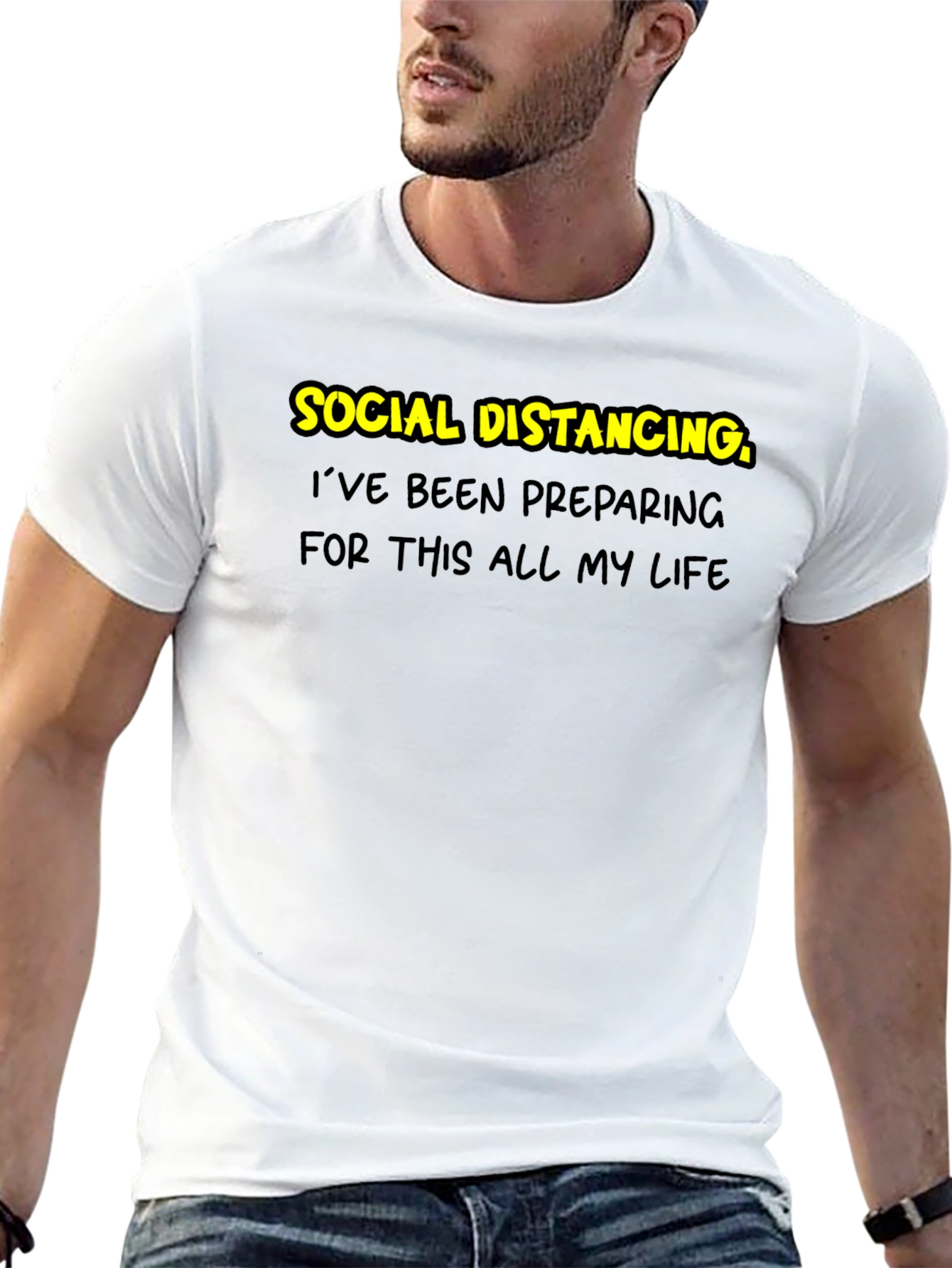 Social Distancing Prep T-Shirt - Black