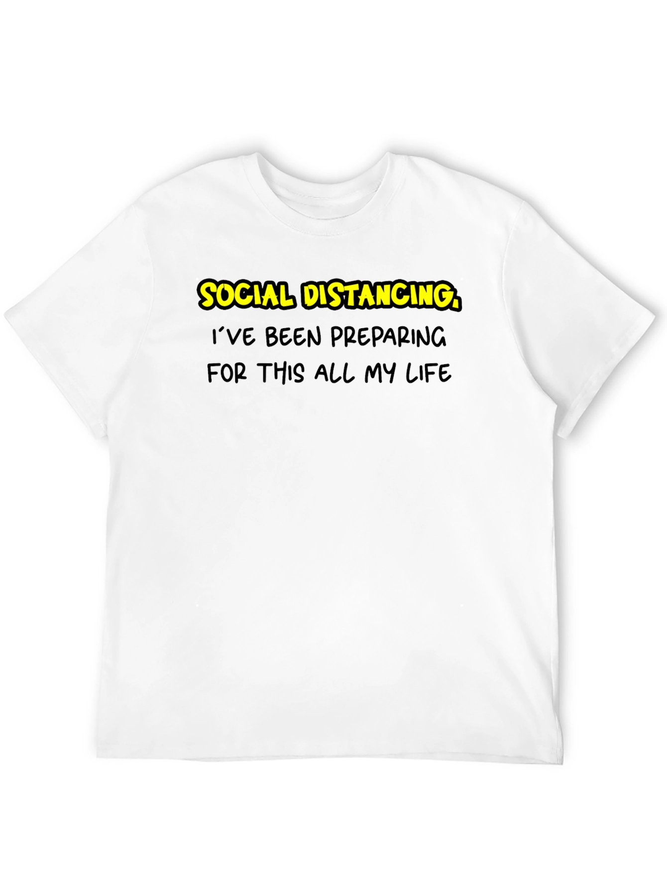 Social Distancing Prep T-Shirt - Black