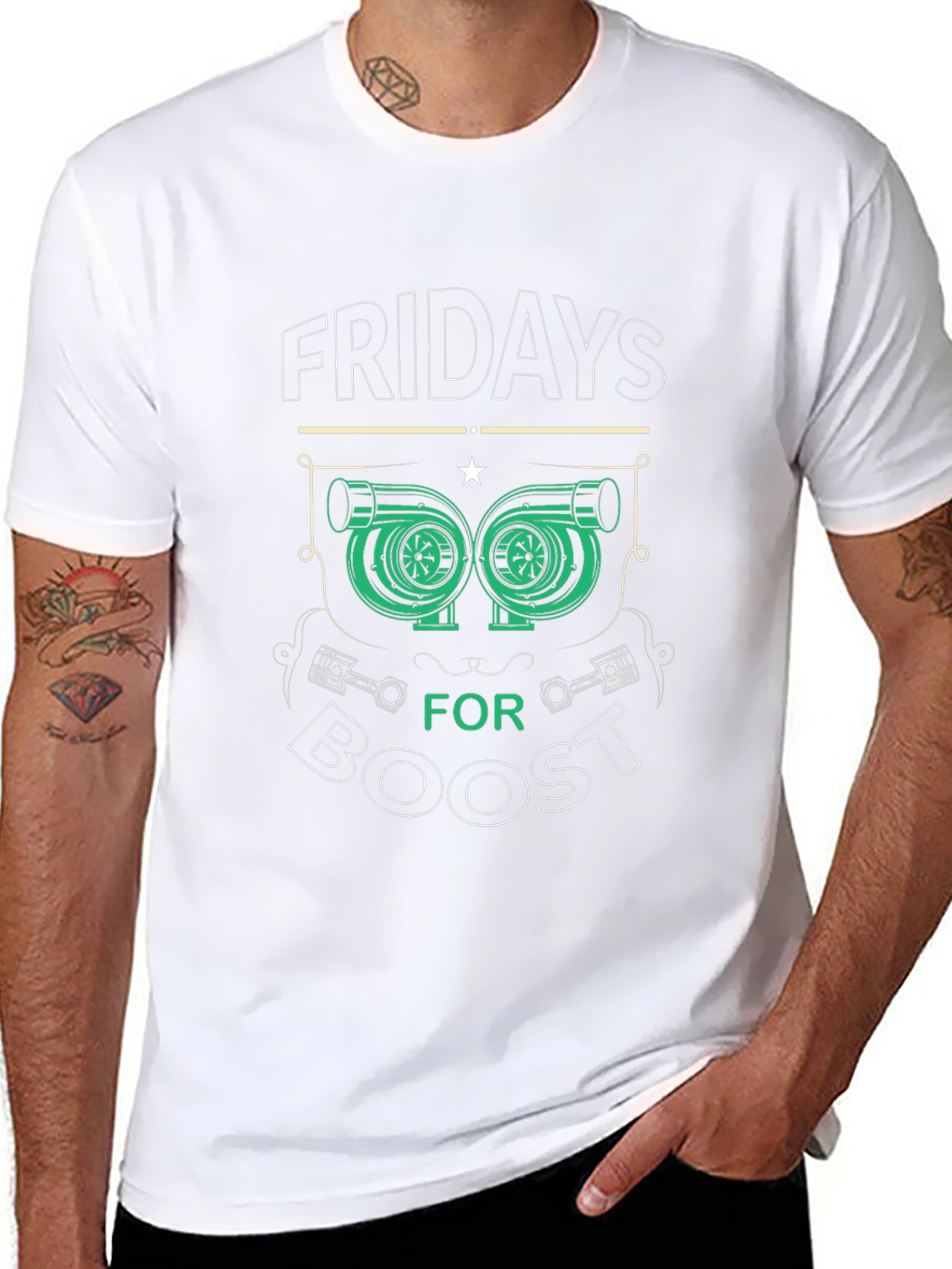 Fridays for Boost T-Shirt - Turbocharged Style