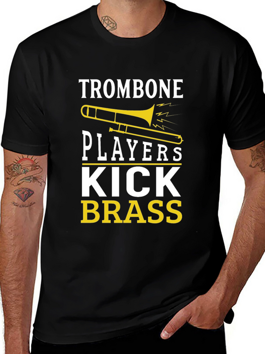Trombone Players Kick Brass Graphic T-Shirt